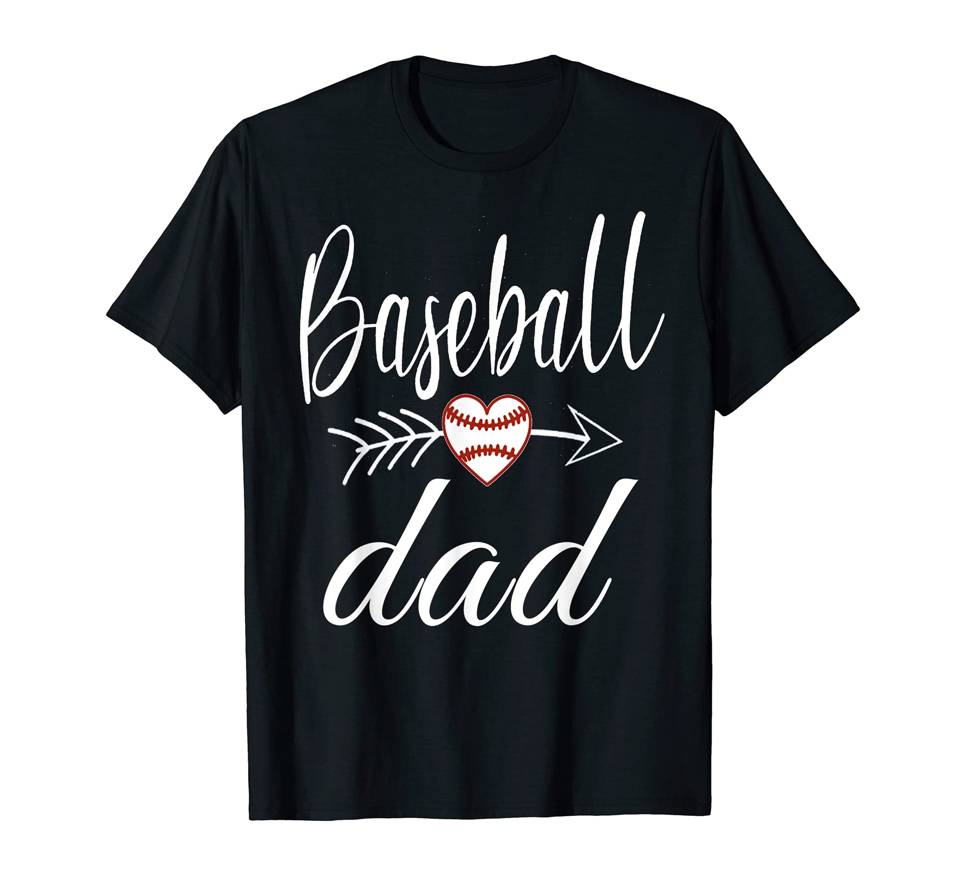 Baseball Dad Heart Baseball Lovers T-Shirt - Fun Novelty Design Unisex - T-Shirt, Sweatshirt, Hoodie