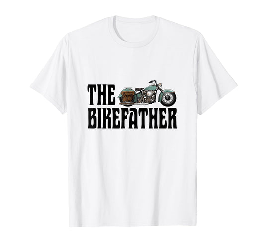 Biker Bikefather Biker Dad Funny T-Shirt - Custom Art Print Men Women - T-Shirt, Sweatshirt, Hoodie