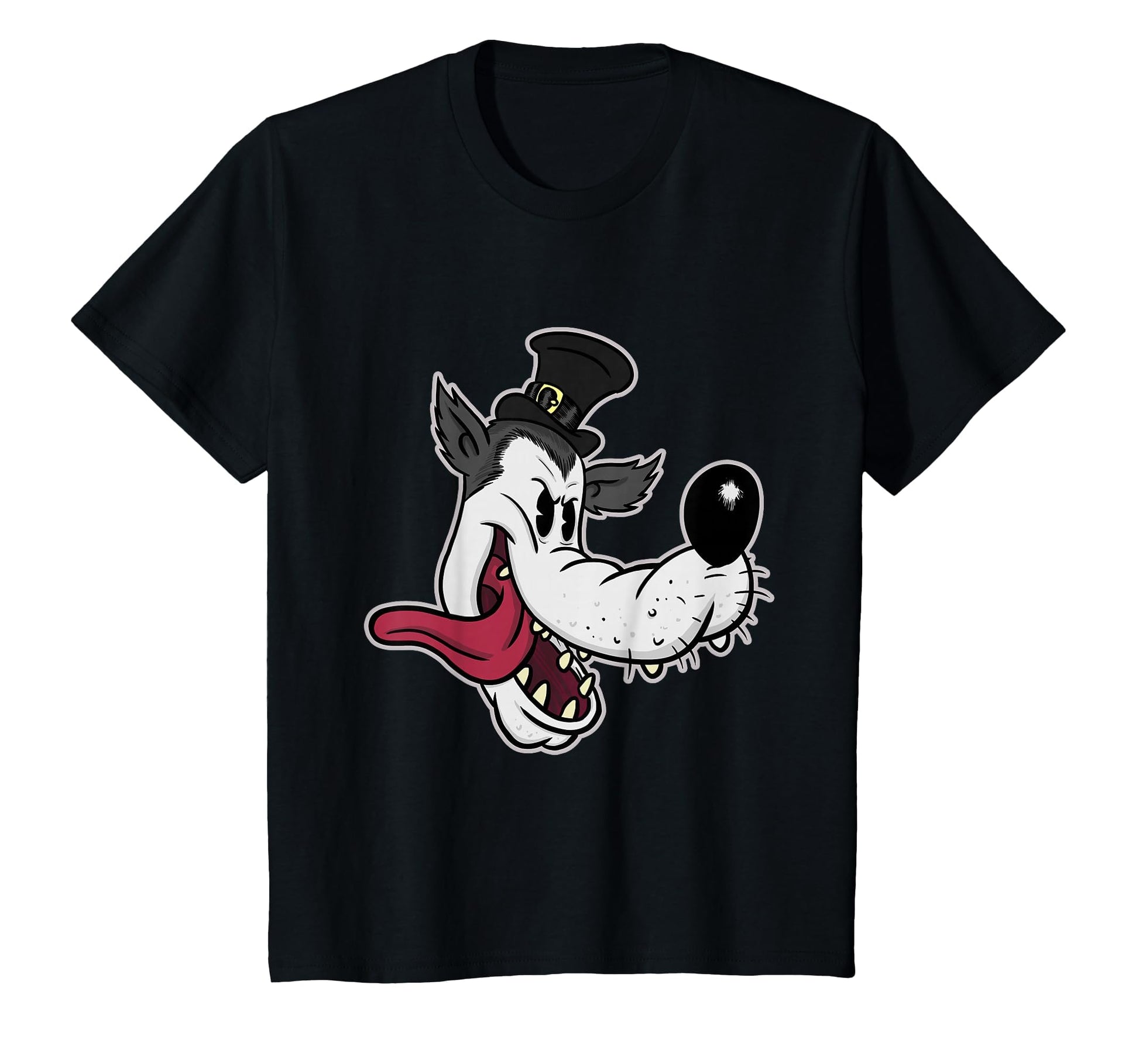 Big Bad Wolf Horror Cartoon T-Shirt - Minimalist Print for Adults - T-Shirt, Sweatshirt, Hoodie
