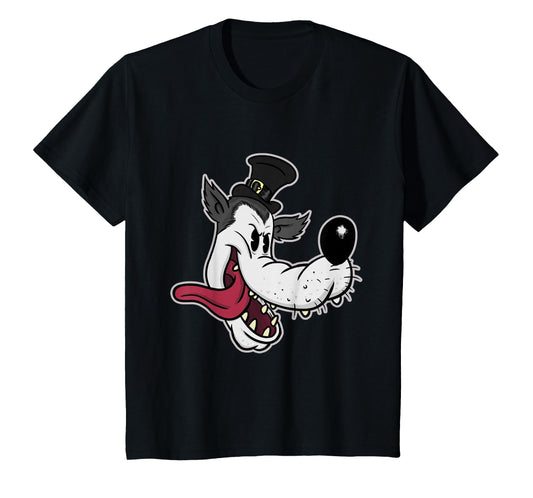 Big Bad Wolf Horror Cartoon T-Shirt - Minimalist Print for Adults - T-Shirt, Sweatshirt, Hoodie