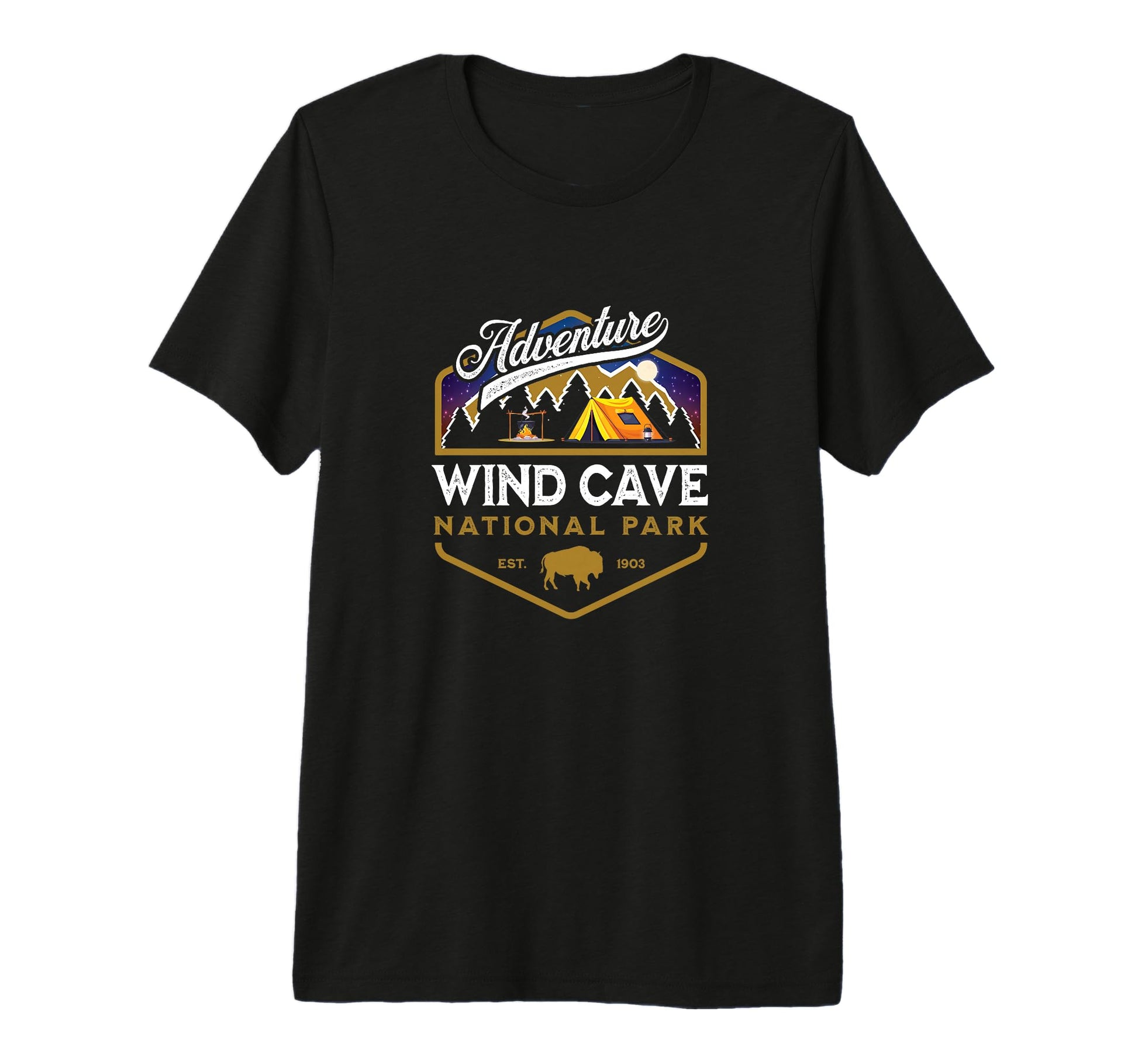 Wind Cave National Park Usa Camping T-Shirt - Aesthetic Graphic for Adults - T-Shirt, Sweatshirt, Hoodie