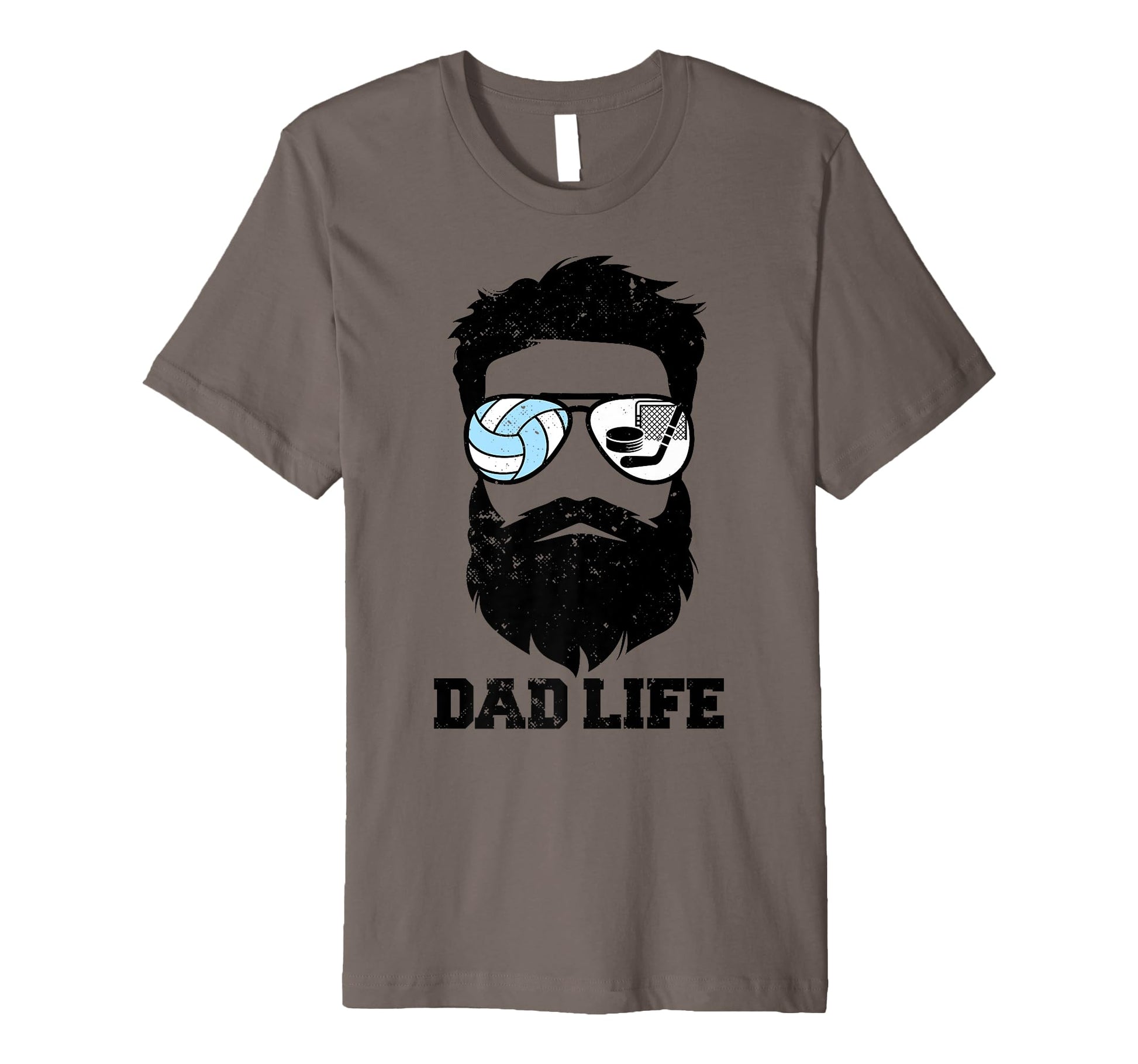 Mens Volleyball Hockey Dad Messy Hair T-Shirt - Unique Graphic Men Women - T-Shirt, Sweatshirt, Hoodie