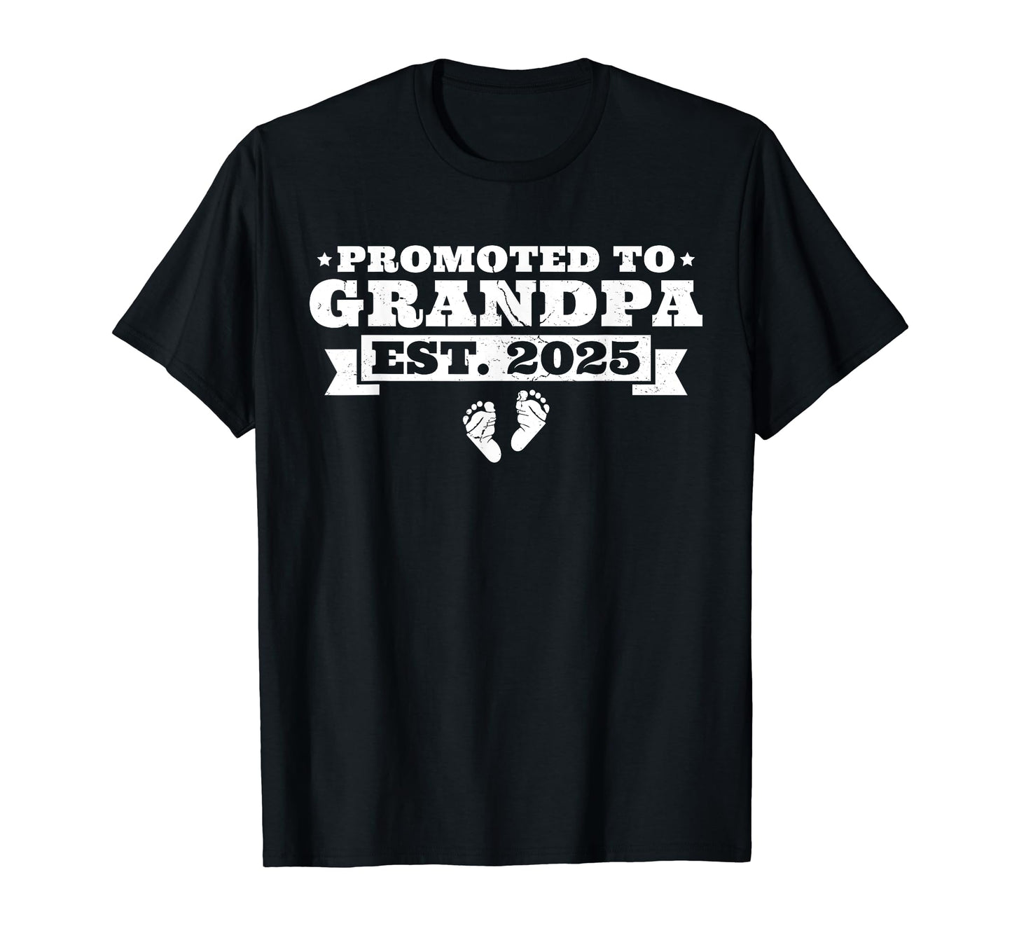 Mens Promoted To Grandpa 2025 Pregnancy T-Shirt - Minimalist Print Unisex - T-Shirt, Sweatshirt, Hoodie