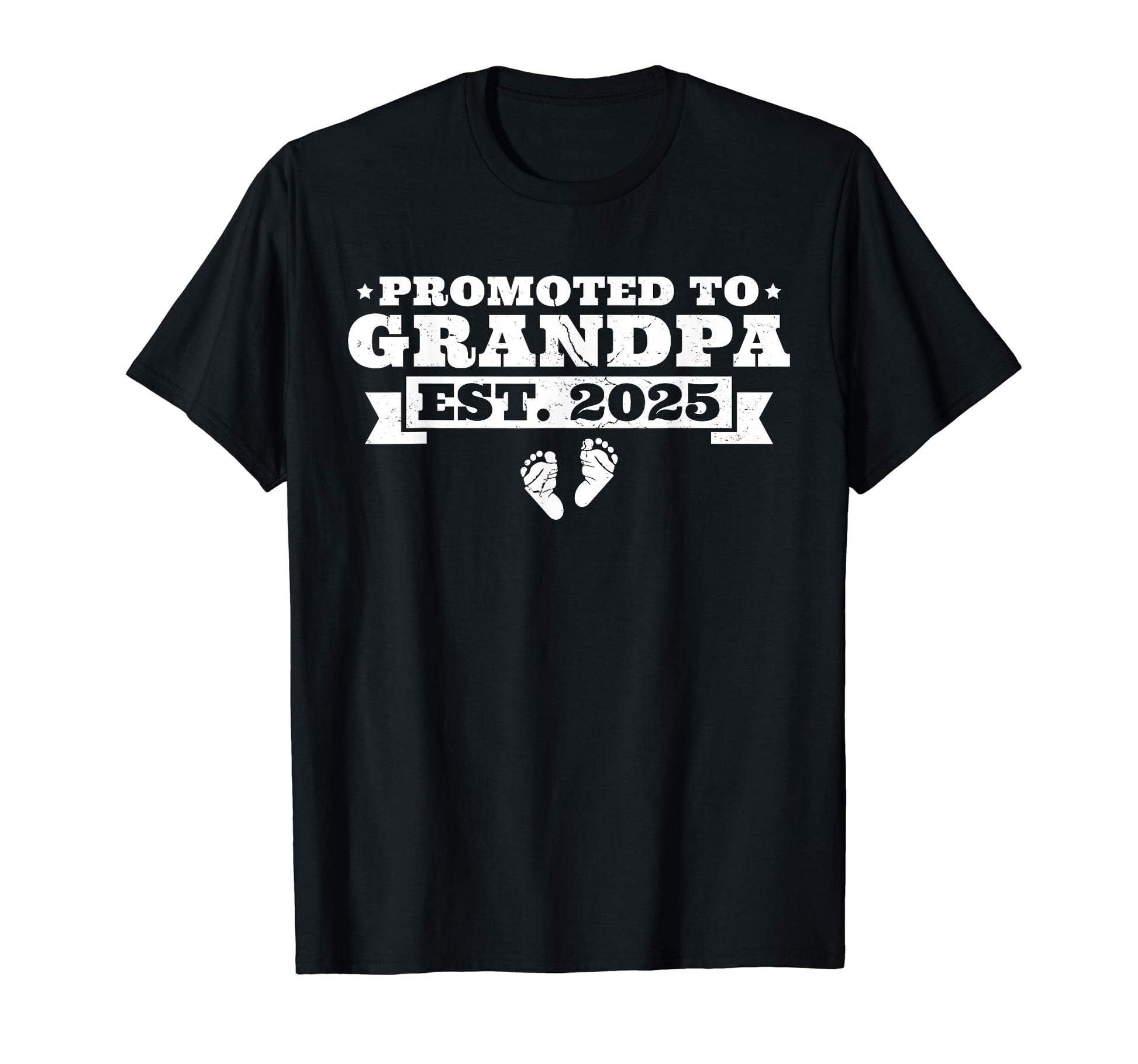 Mens Promoted To Grandpa 2025 Pregnancy T-Shirt - Minimalist Print Unisex - T-Shirt, Sweatshirt, Hoodie