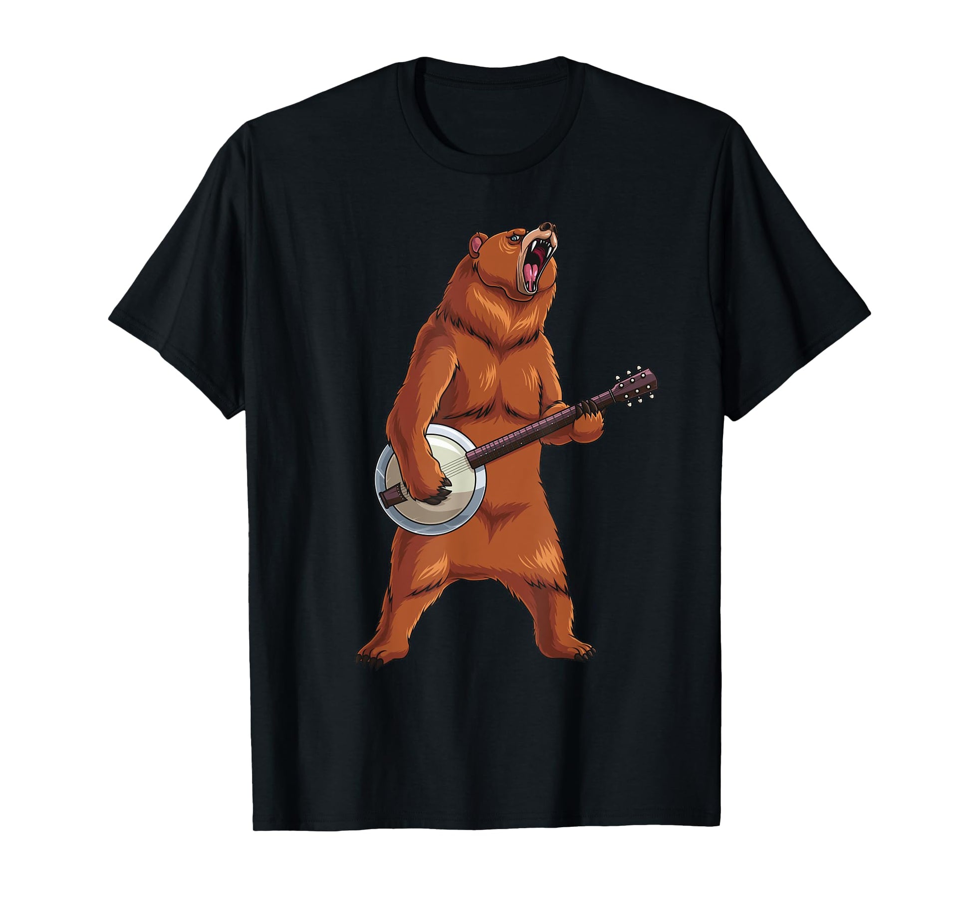 Bear Playing Banjo Bluegrass Funny T-Shirt - Streetwear Style Unisex - T-Shirt, Sweatshirt, Hoodie