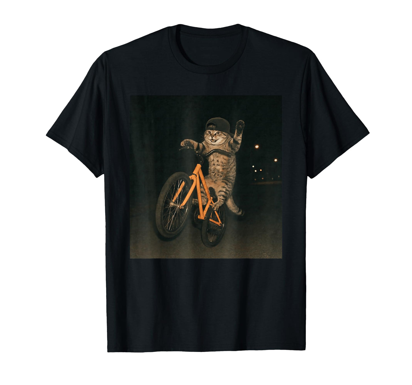 Funny Cat Bike Meme Teens T-Shirt - Aesthetic Graphic Unisex - T-Shirt, Sweatshirt, Hoodie