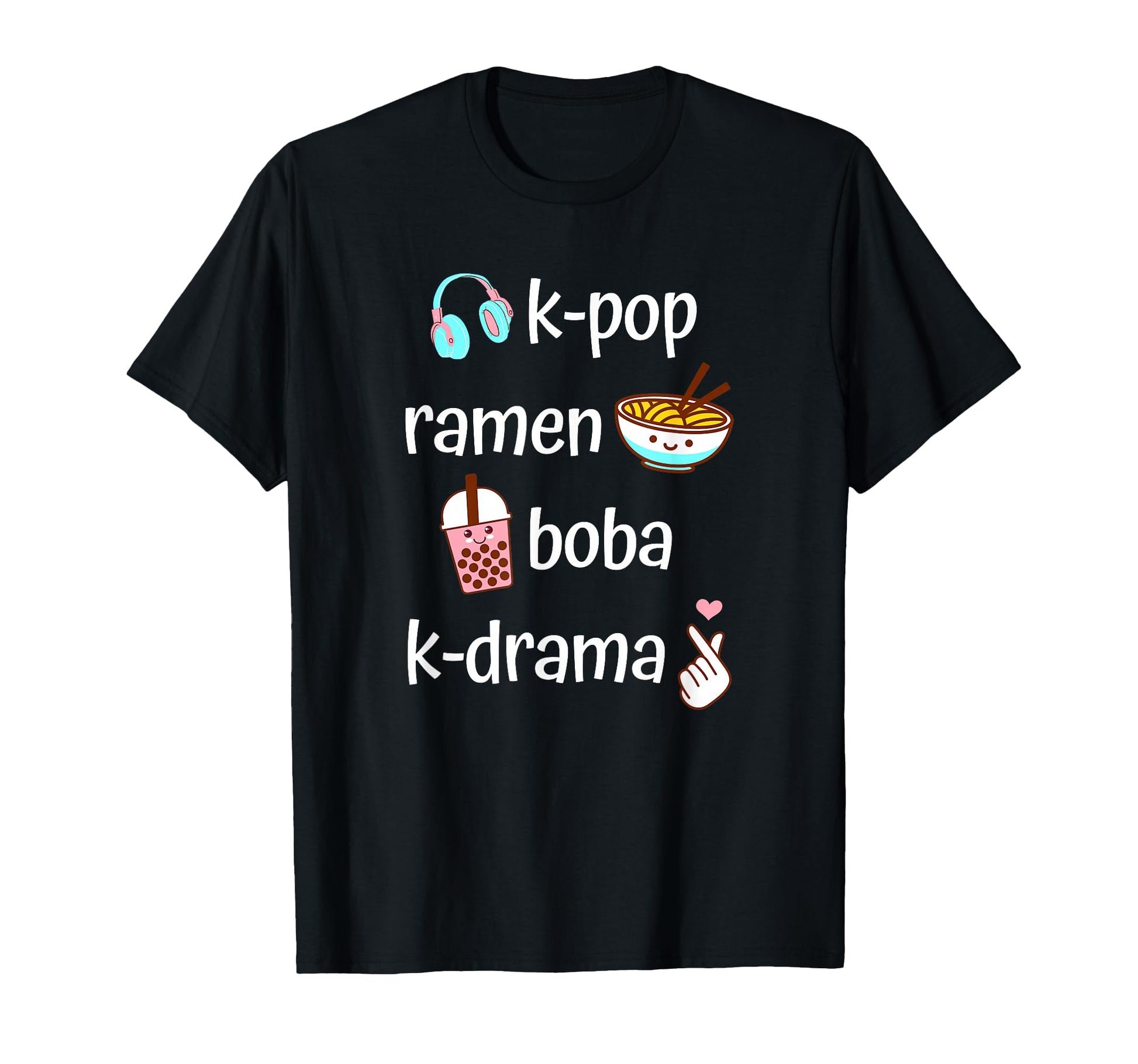 Kawaii K Pop Ramen Boba Bubble Tea K T-Shirt - Trendy Graphic for Adults - T-Shirt, Sweatshirt, Hoodie