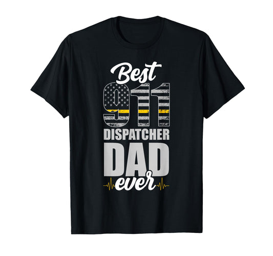 911 Dispatcher Thin Gold Yellow Line T-Shirt - Fun Novelty Design Unisex - T-Shirt, Sweatshirt, Hoodie