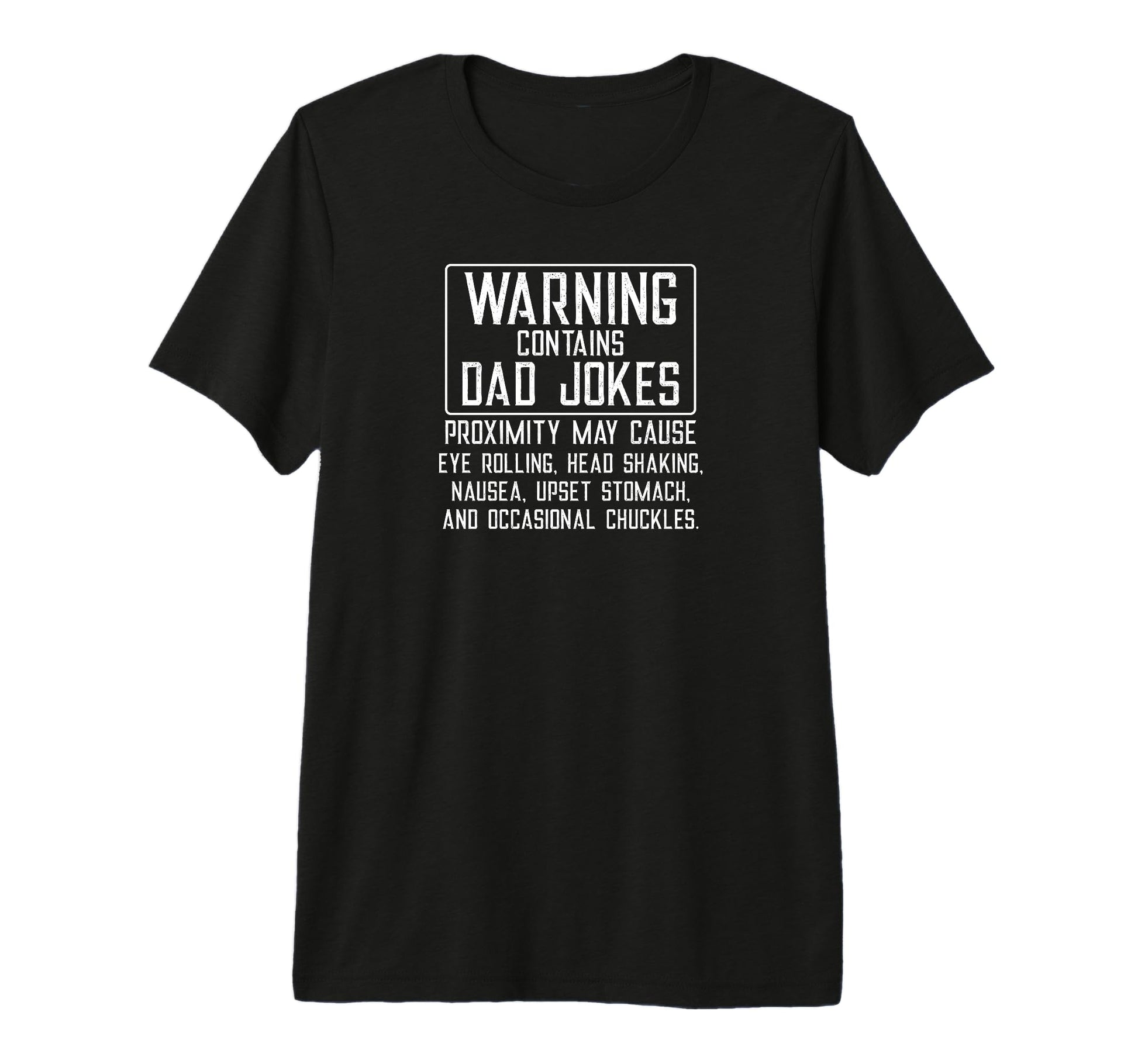 Mens Warning Contains Dad Jokes Funny Dad T-Shirt - Unique Graphic Unisex - T-Shirt, Sweatshirt, Hoodie
