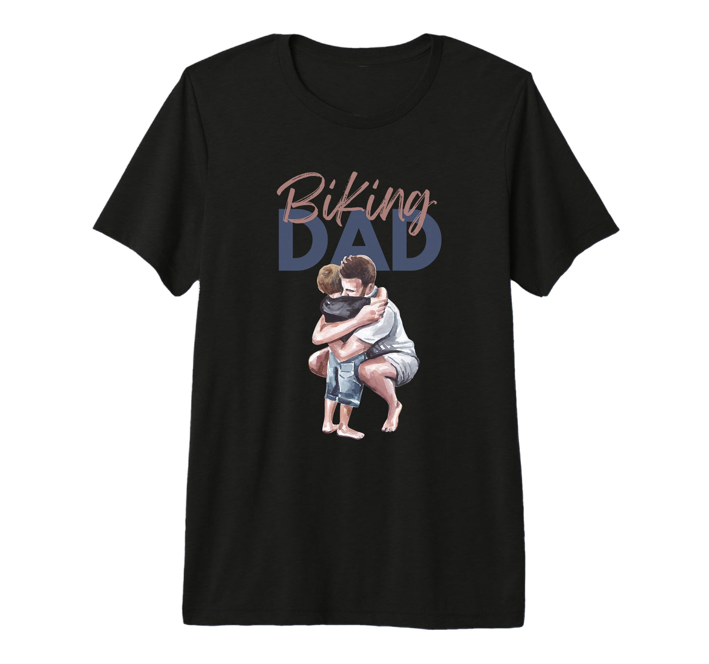 Biking Dad Fathers Day Tri Blend T-Shirt - Aesthetic Graphic Unisex - T-Shirt, Sweatshirt, Hoodie
