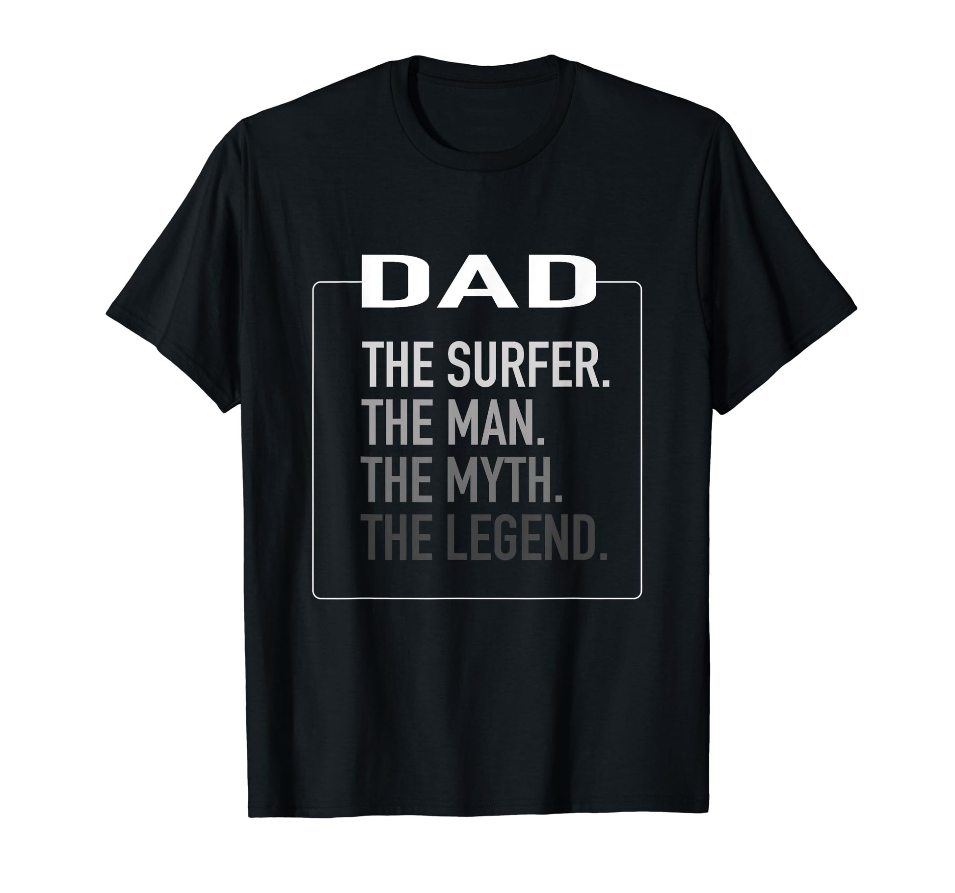 Mens Dad Surfer Myth Legend Surf T-Shirt - Graphic Print Unisex - T-Shirt, Sweatshirt, Hoodie