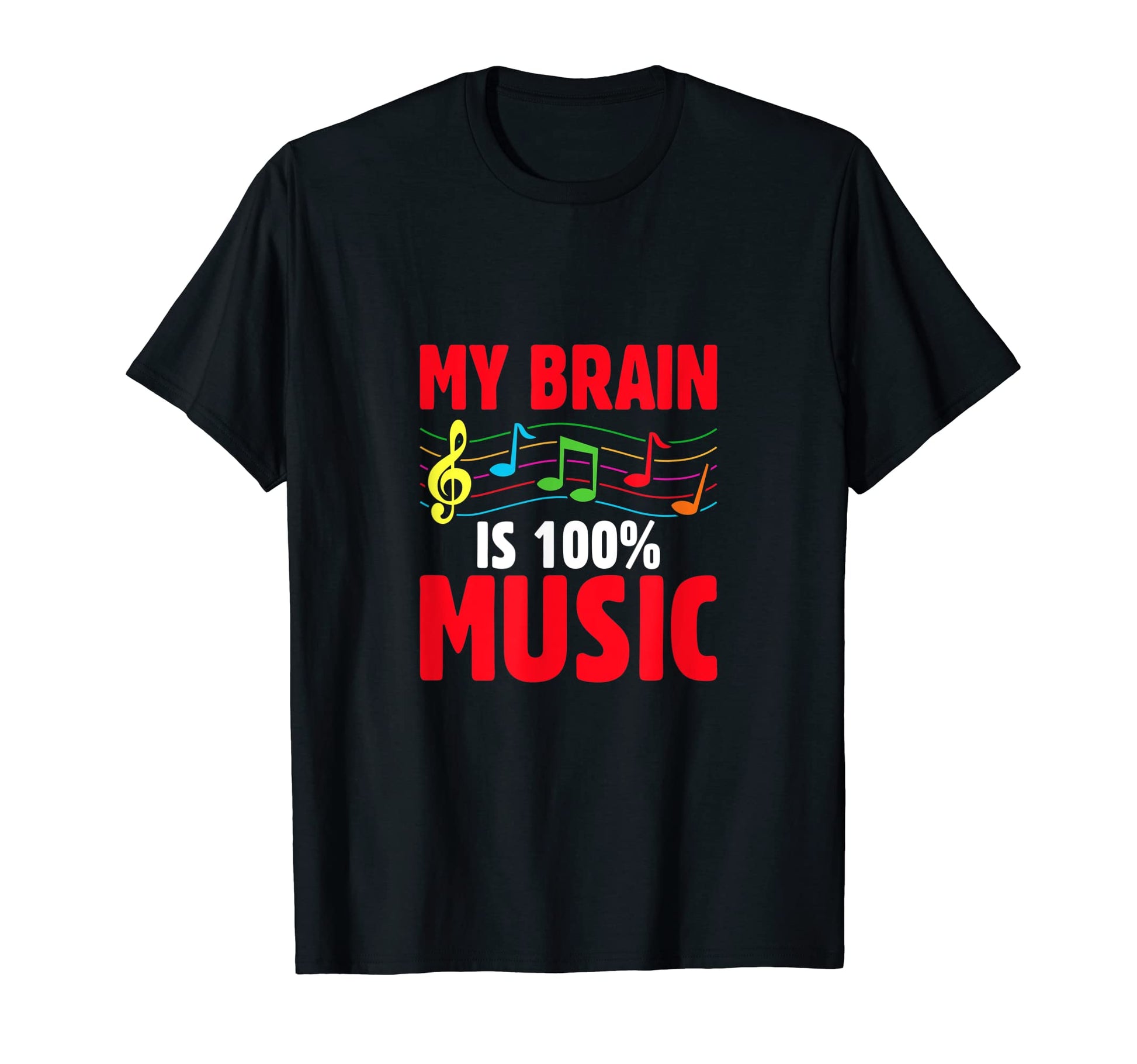 My Brain Is 100 Music Music Lover T-Shirt - Minimalist Print Men Women - T-Shirt, Sweatshirt, Hoodie