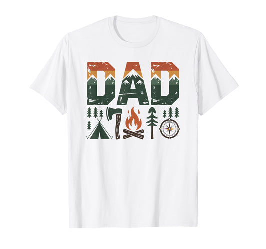 Camping Dad Bushcraft Outdoor Hiking T-Shirt - Minimalist Print for Adults - T-Shirt, Sweatshirt, Hoodie