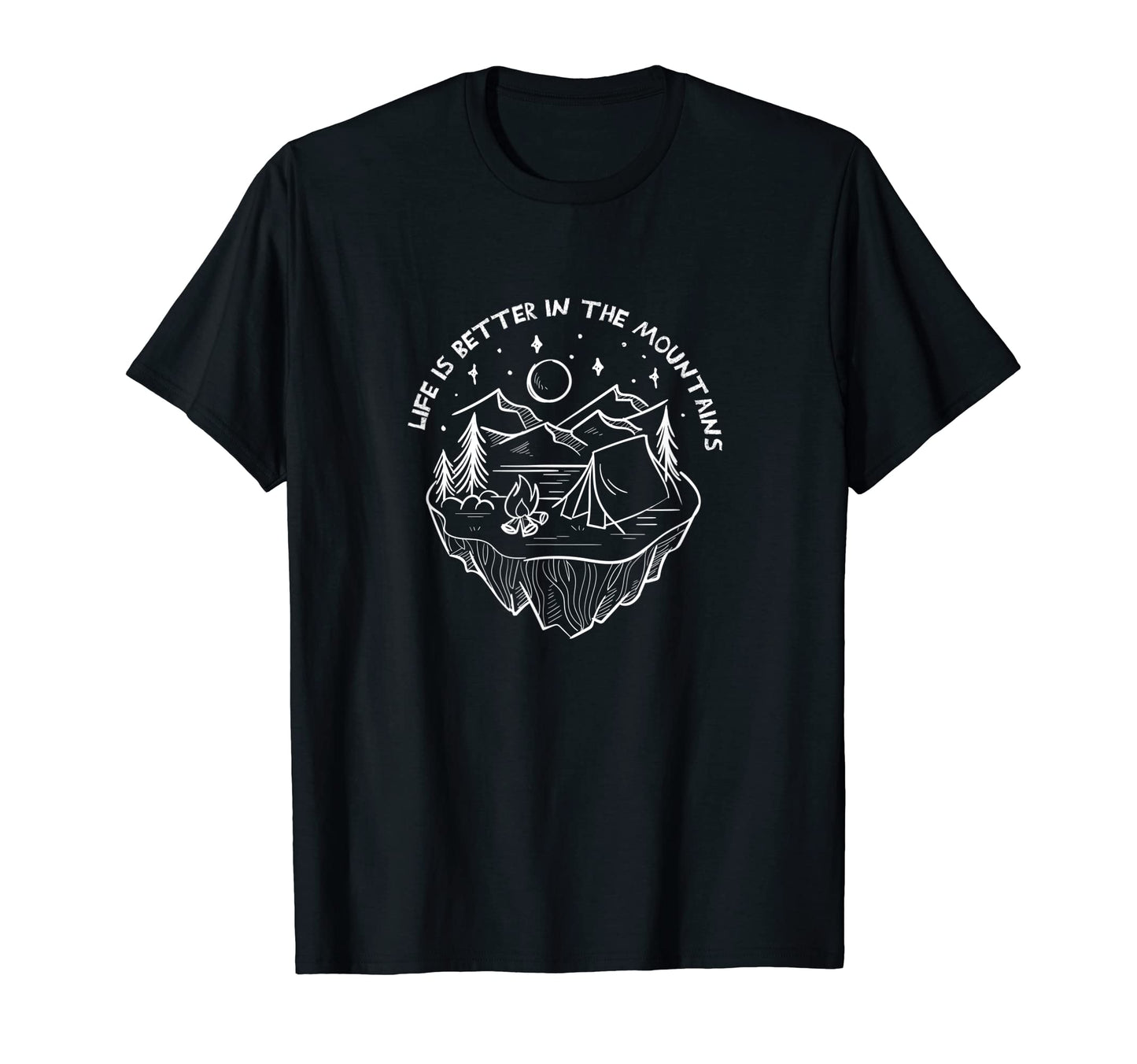 Hiking Camping Life Mountains Nature T-Shirt - Trendy Graphic Unisex - T-Shirt, Sweatshirt, Hoodie
