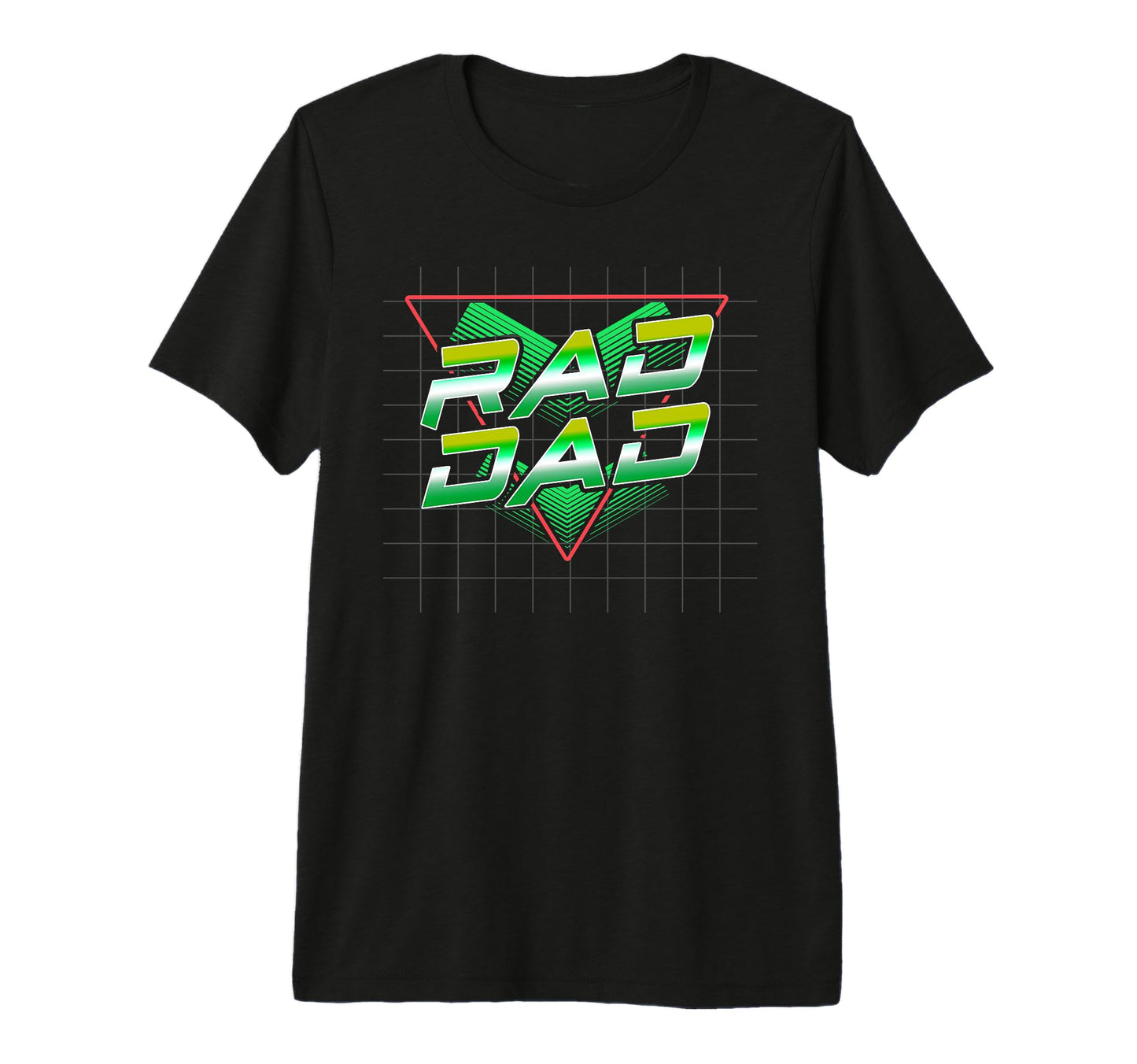 Fathers Day Rad Dad Love 80S Tri T-Shirt - Fun Novelty Design Men Women - T-Shirt, Sweatshirt, Hoodie