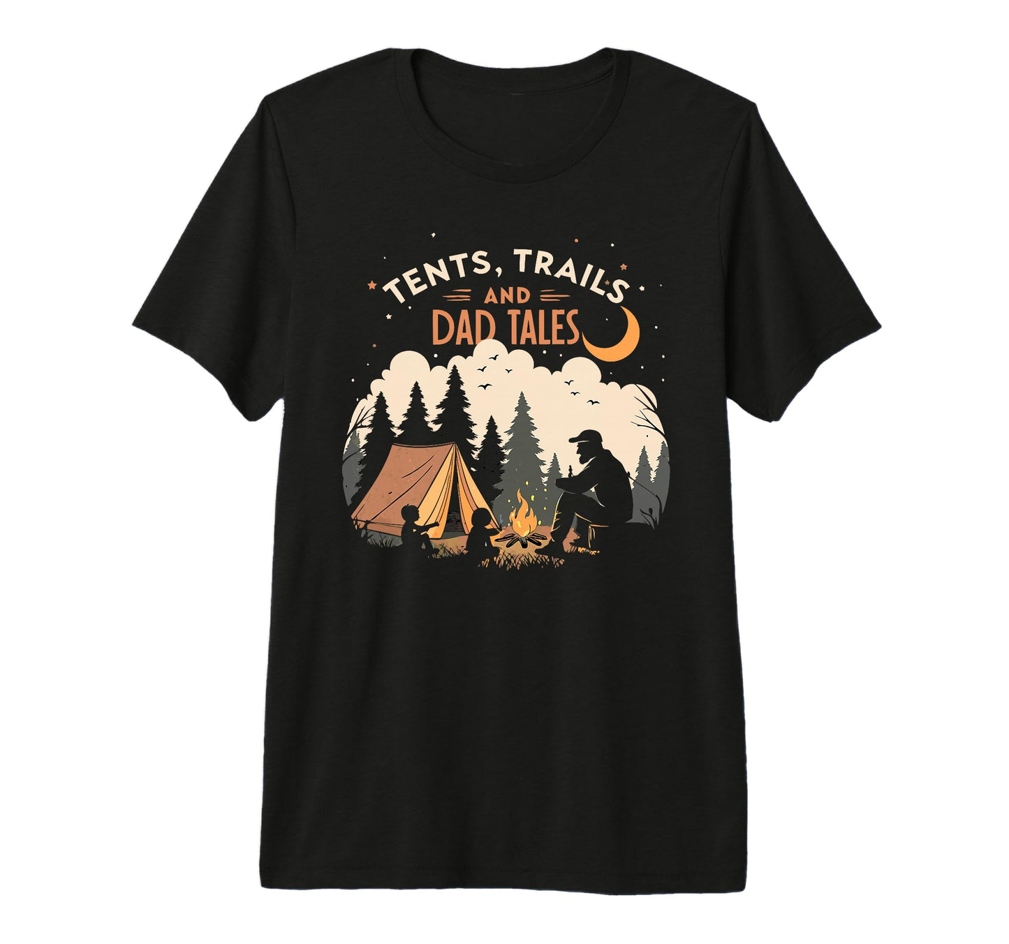 Hiking Trails And Sharing Tales Dad T-Shirt - Novelty Apparel Men Women - T-Shirt, Sweatshirt, Hoodie