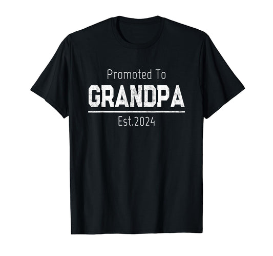 1St Time Grandad Promoted To Grandpa T-Shirt - Novelty Apparel Men Women - T-Shirt, Sweatshirt, Hoodie