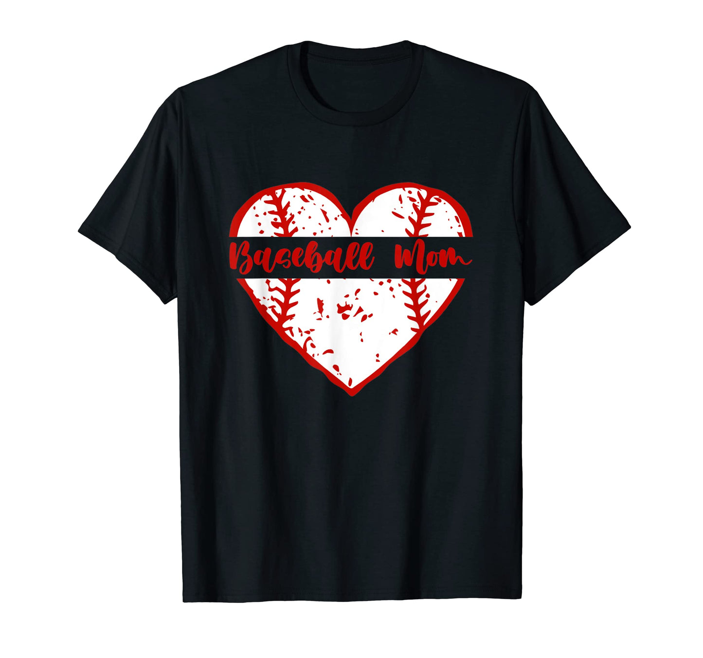 Baseball Heart Mom Dad Softball T-Shirt - Novelty Apparel Unisex - T-Shirt, Sweatshirt, Hoodie