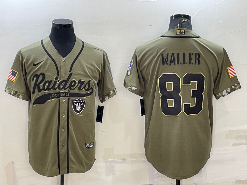 Men's Las Vegas Raiders Darren Waller Olive 2022 Salute To Service Limited Jersey Joint Edition football jersey product view 1