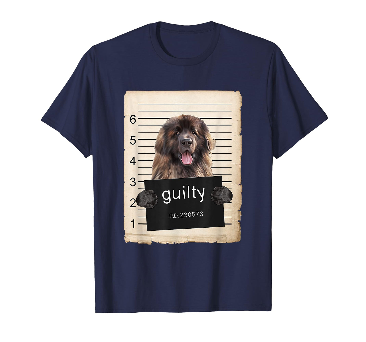 Leonberger Mug Shot T-Shirt - Unique Graphic for Adults - T-Shirt, Sweatshirt, Hoodie
