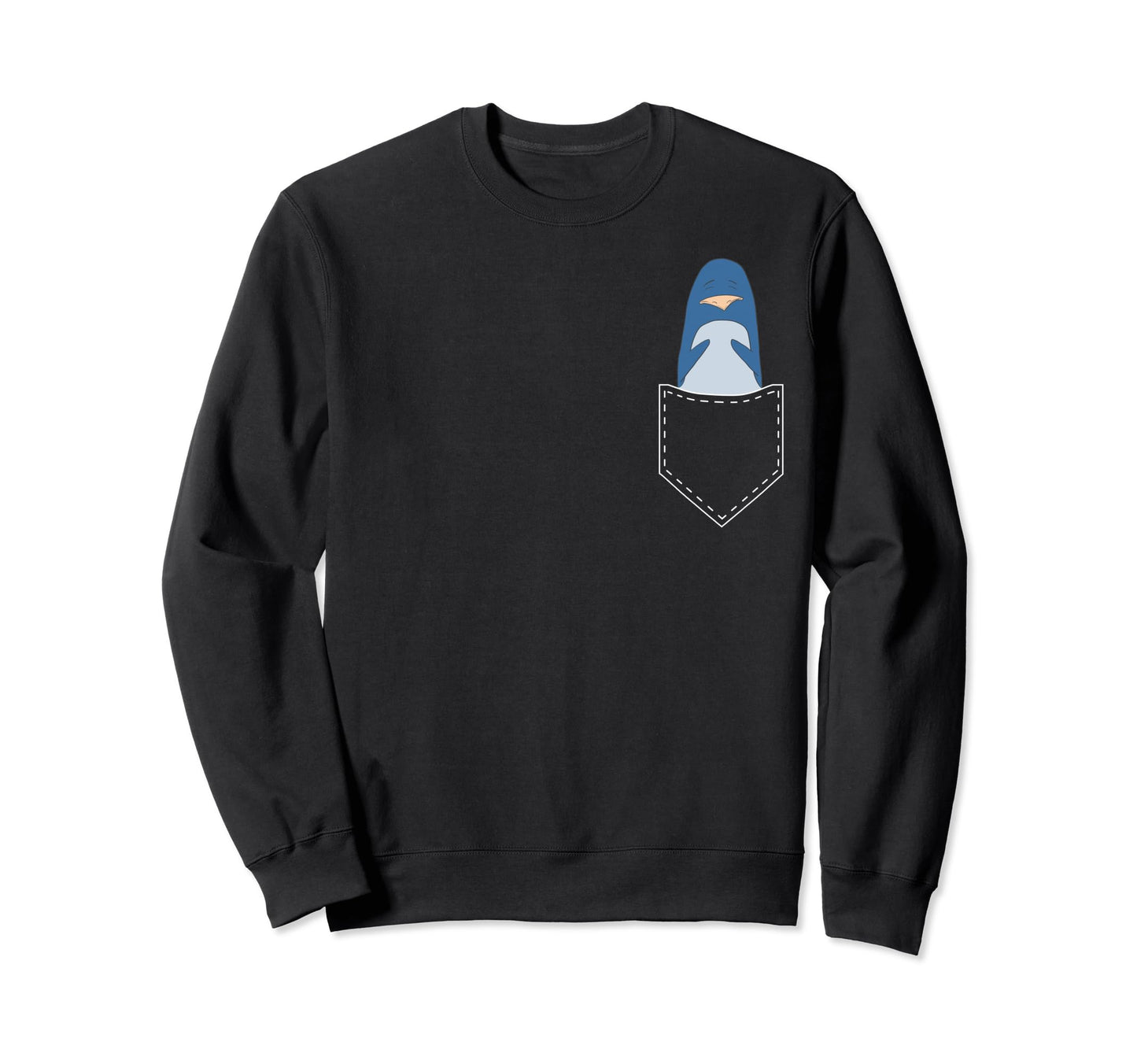 Penguin Pocket Funny Penguins Lover Pop Sweatshirt - Unique Graphic Unisex - T-Shirt, Sweatshirt, Hoodie