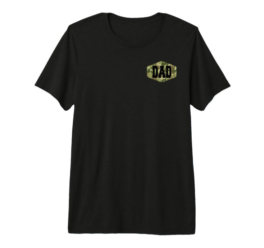 Camo Dad Camouflage Military T-Shirt - Fun Novelty Design for Adults - T-Shirt, Sweatshirt, Hoodie