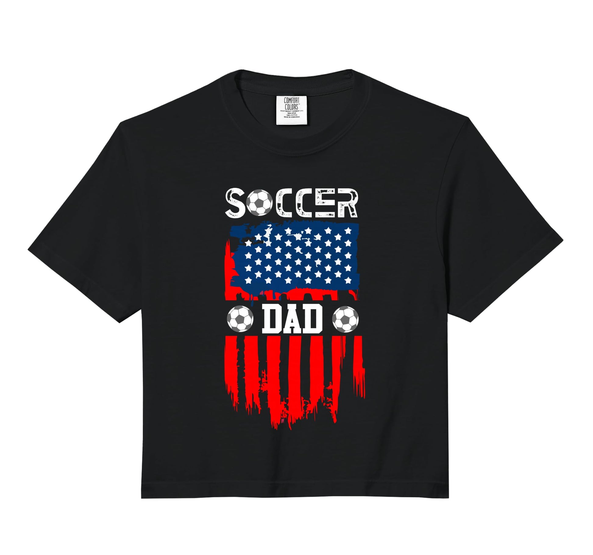 Soccer Dad American Flag Funny Hoodie - Casual Everyday Wear Unisex - T-Shirt, Sweatshirt, Hoodie