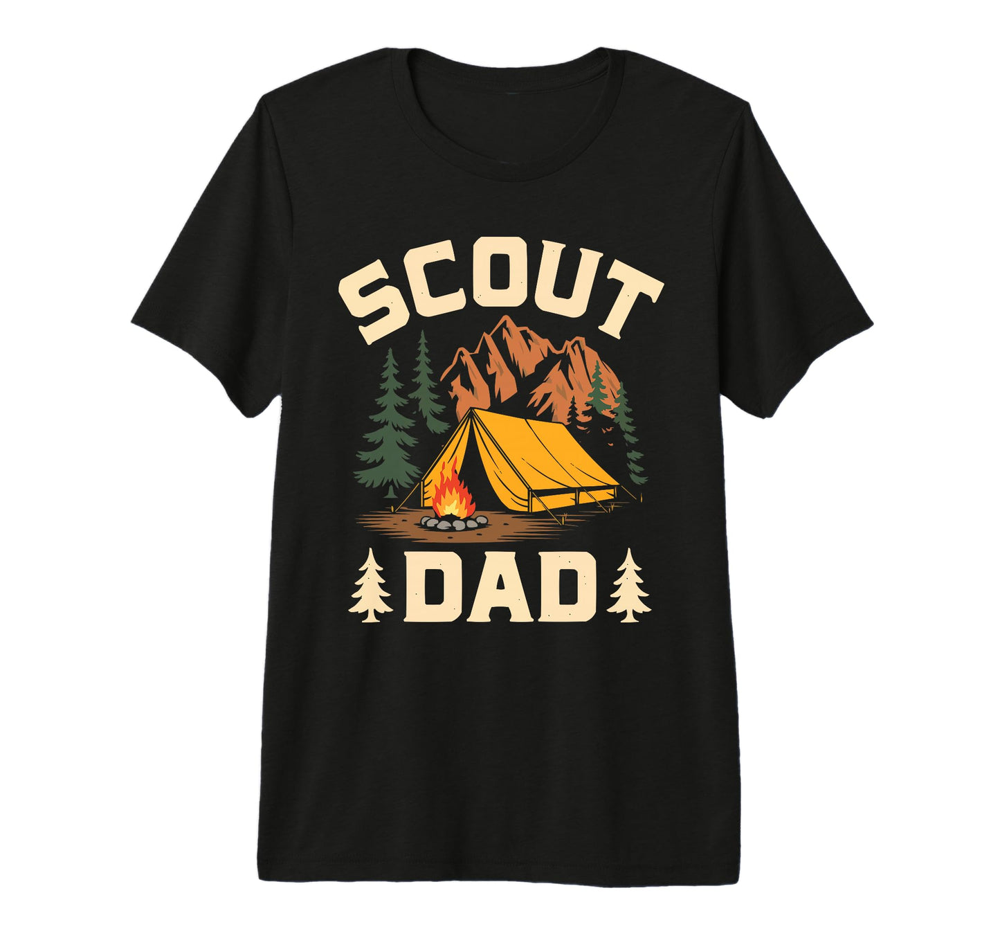 Mens Scout Leader Dad Scouting Campfire T-Shirt - Unique Graphic Men Women - T-Shirt, Sweatshirt, Hoodie