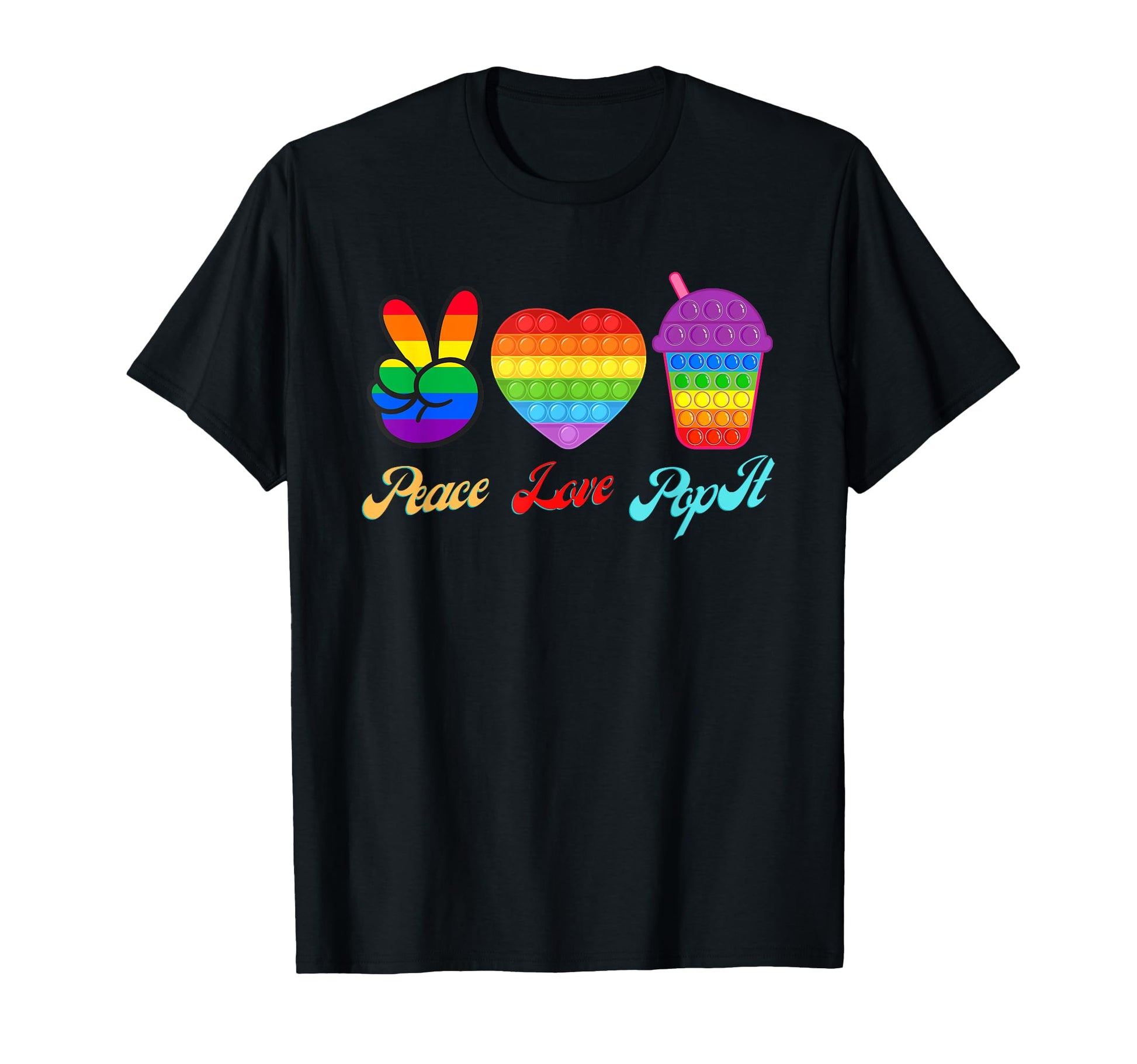 Peace Love Pop It T-Shirt - Unique Graphic Unisex - T-Shirt, Sweatshirt, Hoodie