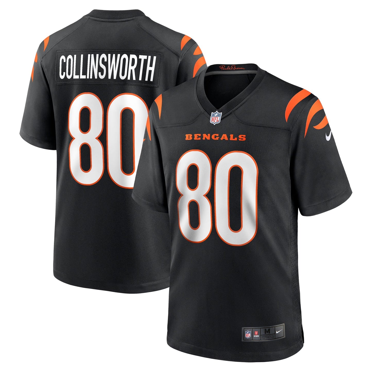Cincinnati Bengals Cris Collinsworth Black Team Retired Player Game Jersey football jersey product view 1