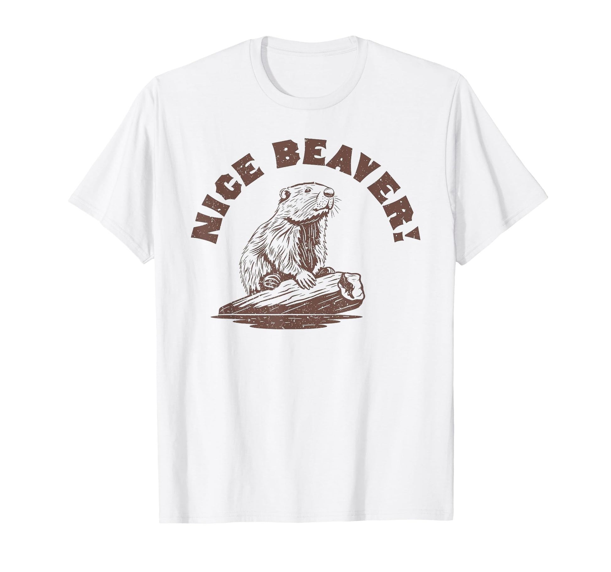 Funny Otter Nice Beaver T-Shirt - Fun Novelty Design for Adults - T-Shirt, Sweatshirt, Hoodie