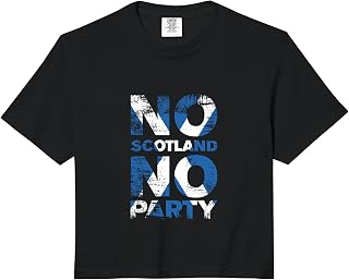 Scottish Banner Fan Scotland Flag Retro No Scotland No Party Comfort Colors Crop Top Unisex T-shirt, Sweatshirt, Hoodie, Long Sleeve Tee - T-Shirt, Sweatshirt, Hoodie