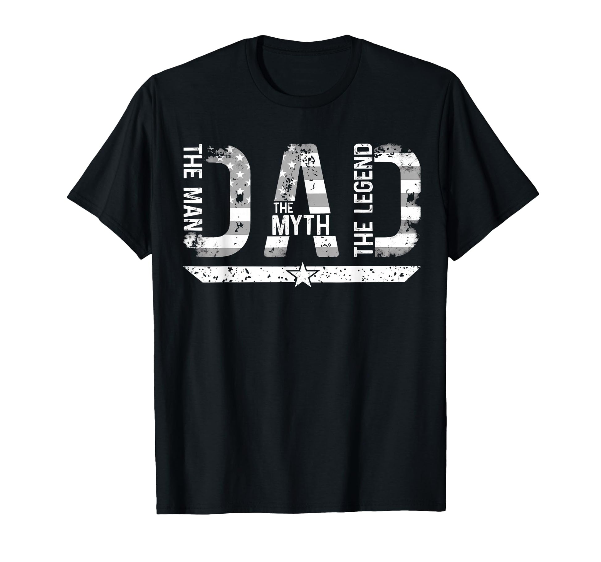 Dad Myth Legend Patriotic American Flag T-Shirt - Graphic Print Unisex - T-Shirt, Sweatshirt, Hoodie