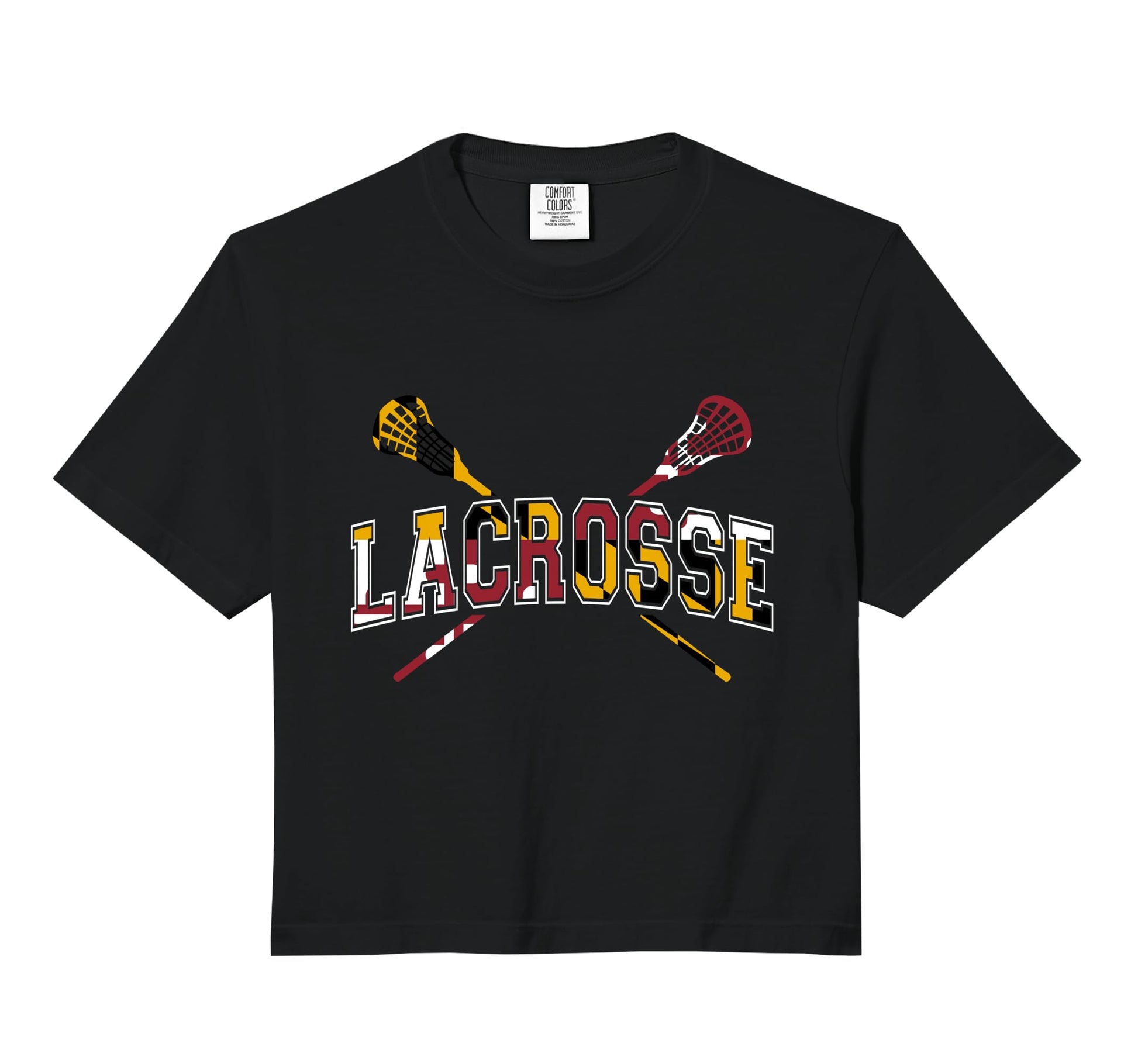 Maryland Flag Lacrosse Stick Lax Mom Dad Hoodie - Streetwear Style Unisex - T-Shirt, Sweatshirt, Hoodie
