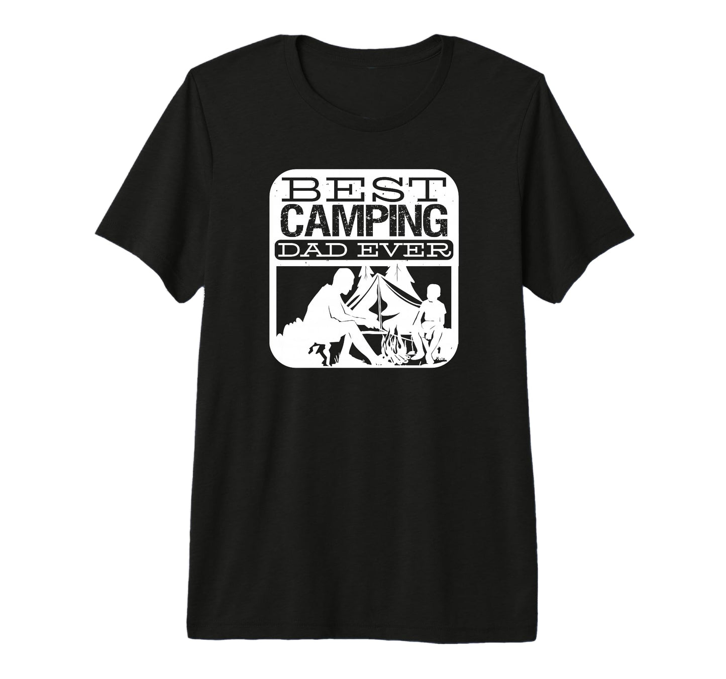 Best Camping Dad Ever Funny Camping T-Shirt - Custom Art Print for Adults - T-Shirt, Sweatshirt, Hoodie