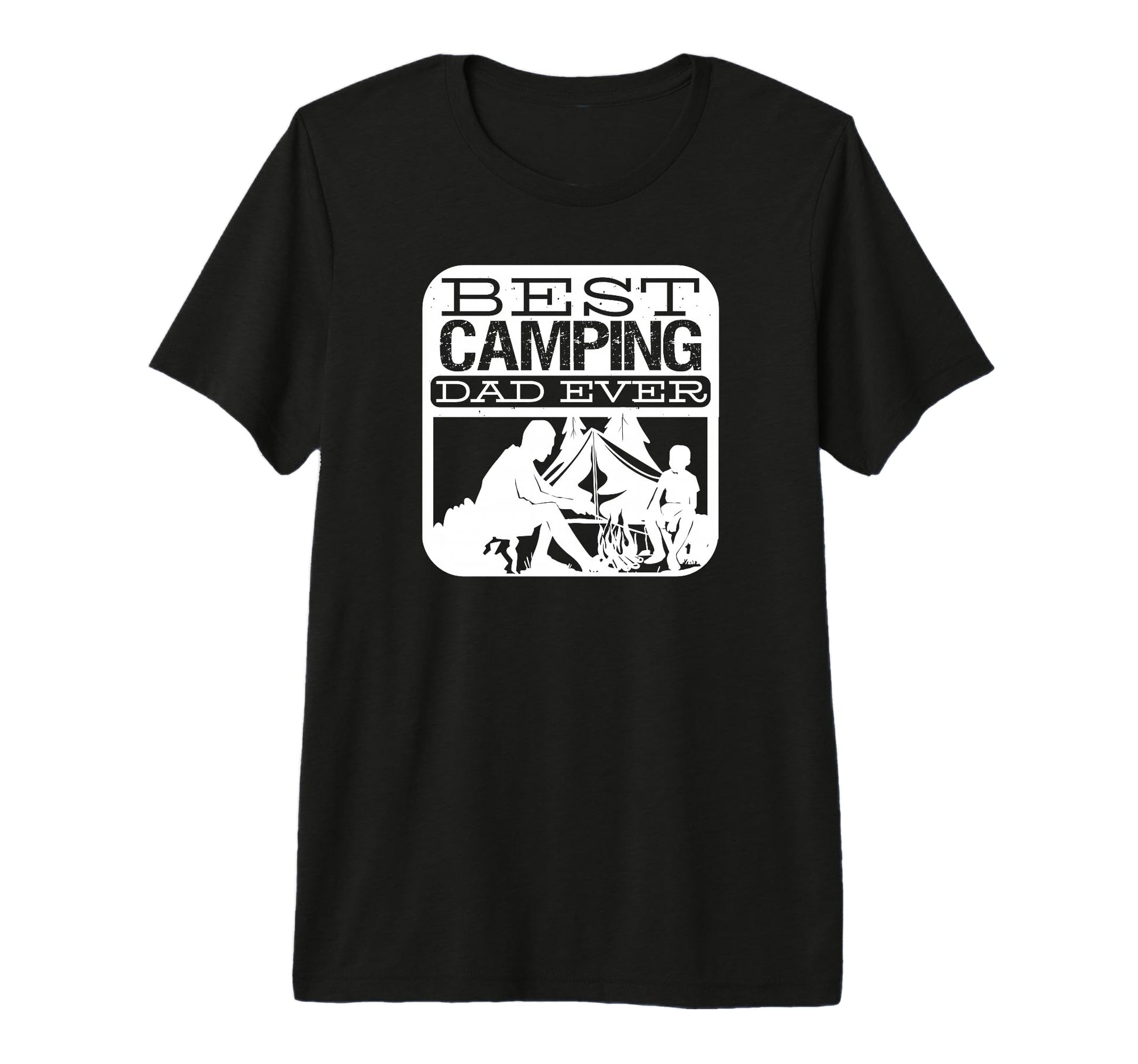 Best Camping Dad Ever Funny Camping T-Shirt - Custom Art Print for Adults - T-Shirt, Sweatshirt, Hoodie