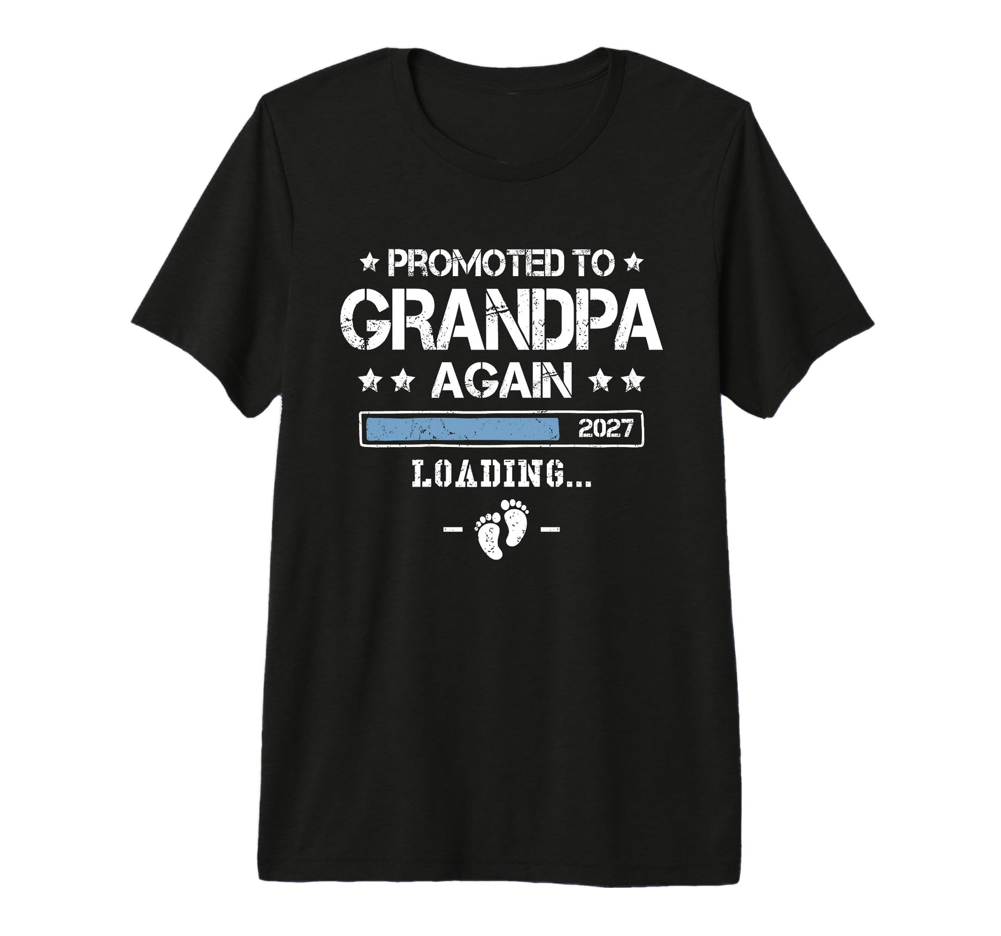 Mens Promoted To Grandpa Again 2027 2Nd T-Shirt - Novelty Apparel Unisex - T-Shirt, Sweatshirt, Hoodie