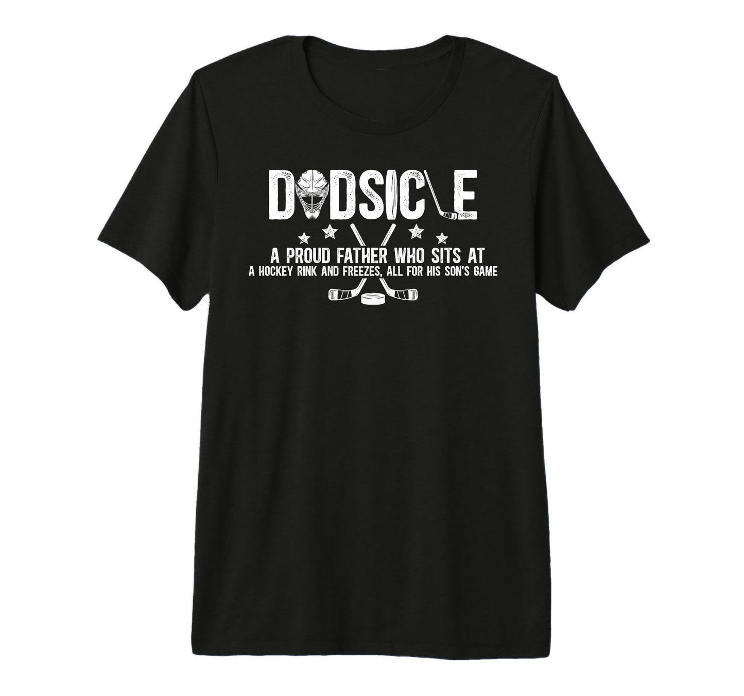 Mens Dadsicle Hockey Dad Ice Hockey T-Shirt - Custom Art Print for Adults - T-Shirt, Sweatshirt, Hoodie