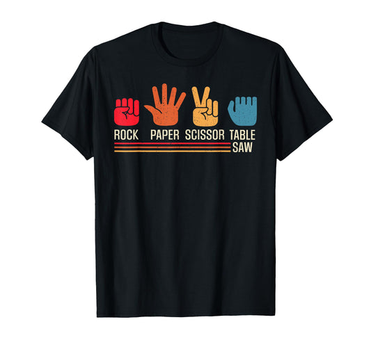 Carpenters Rock Paper Scissor Table T-Shirt - Fun Novelty Design Men Women - T-Shirt, Sweatshirt, Hoodie