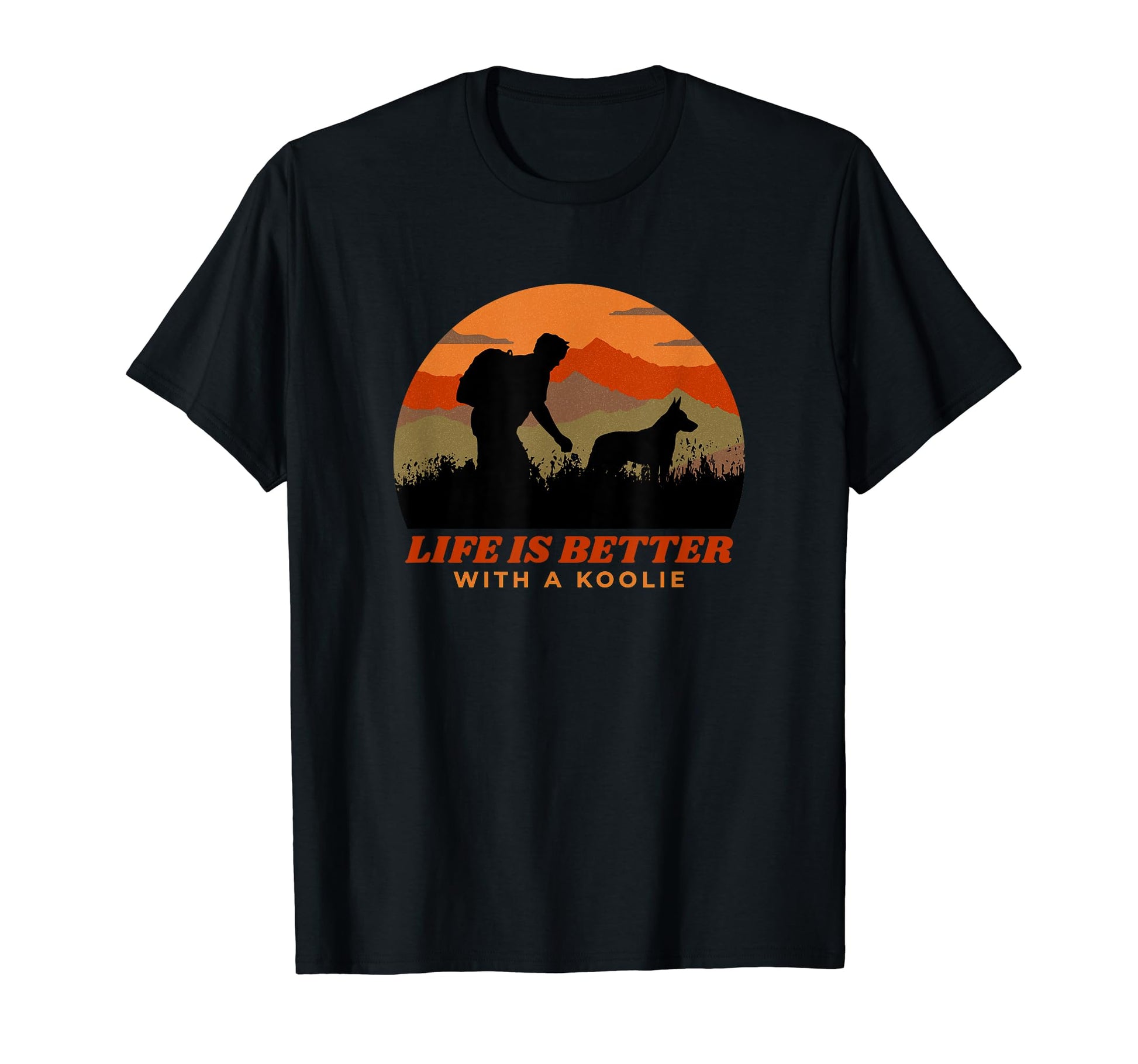 Life Is Better Koolie Distressed T-Shirt - Minimalist Print for Adults - T-Shirt, Sweatshirt, Hoodie