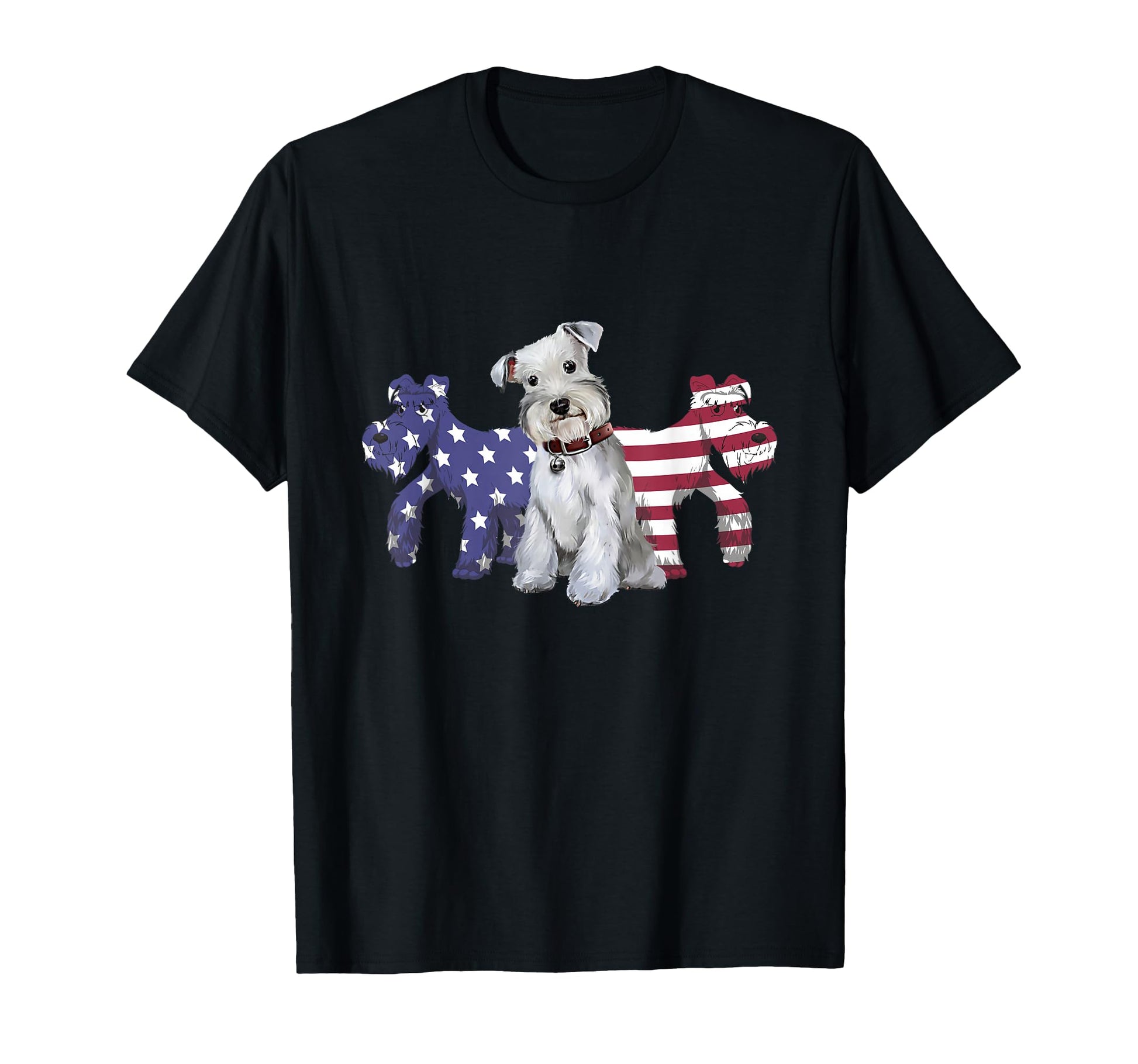 Unique Schnauzer Dog American Flag T-Shirt - Trendy Graphic Men Women - T-Shirt, Sweatshirt, Hoodie
