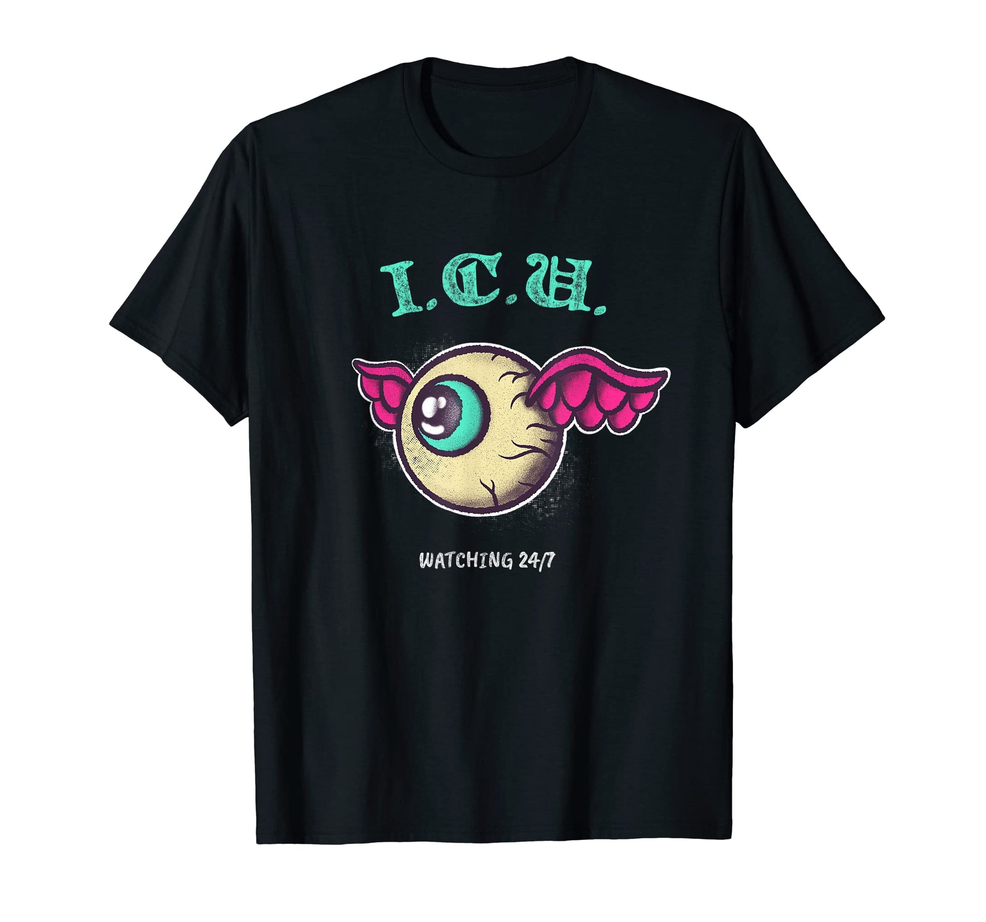 I C U Watching Eye Eybeall Wings Tattoo T-Shirt - Unique Graphic Unisex - T-Shirt, Sweatshirt, Hoodie