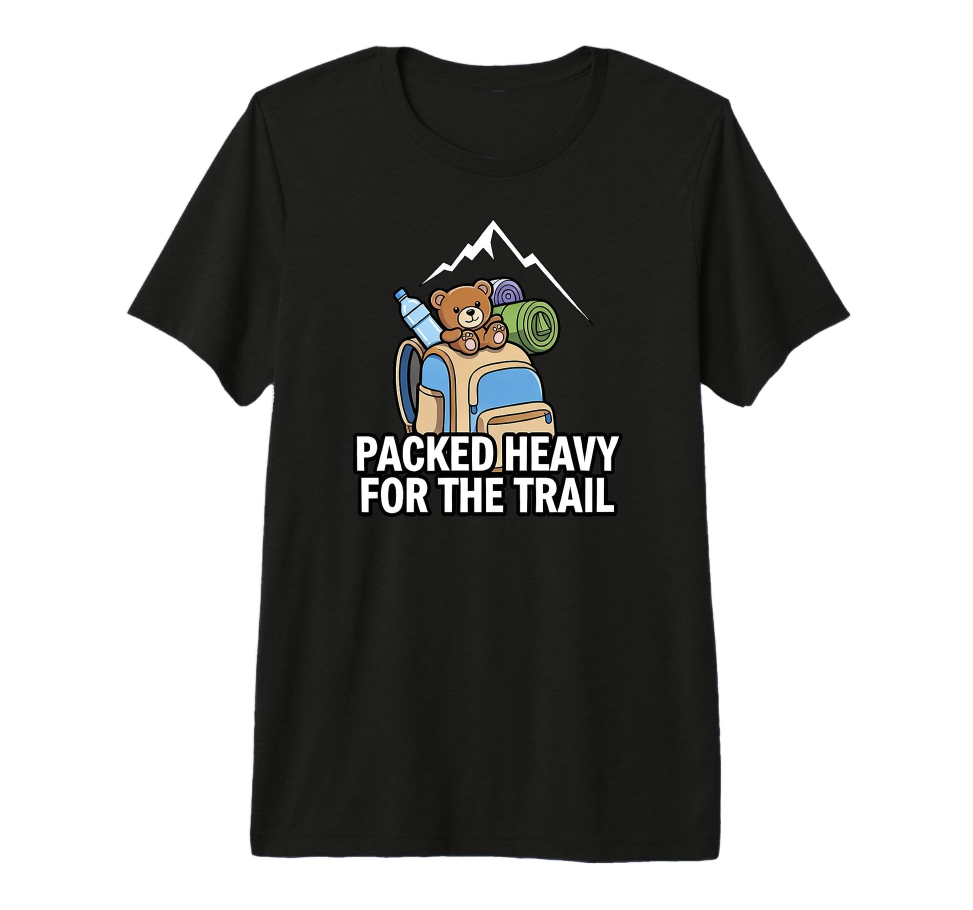 Funny Hiking Packed Heavy Trail Tri Blend T-Shirt - Novelty Apparel Unisex - T-Shirt, Sweatshirt, Hoodie