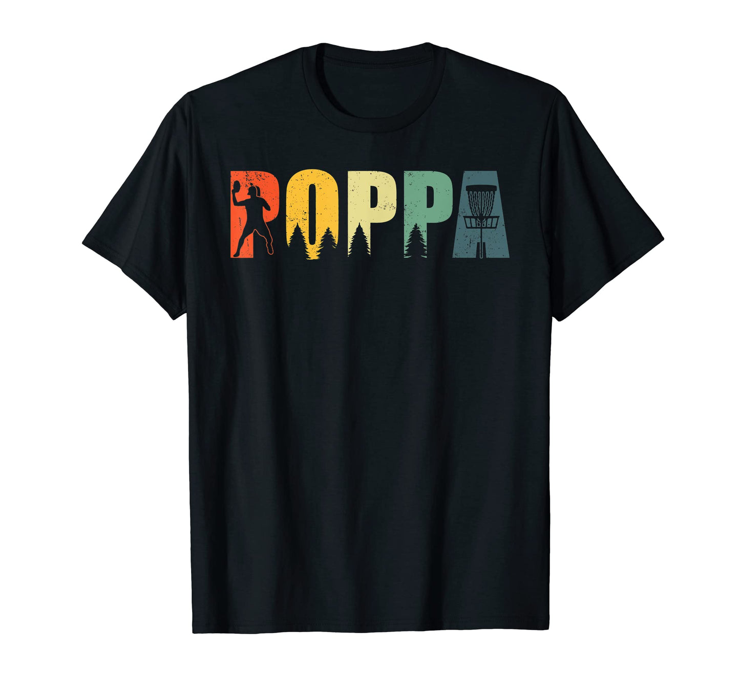 Mens Disc Golf Poppa Flying Disc Frolf T-Shirt - Minimalist Print Unisex - T-Shirt, Sweatshirt, Hoodie
