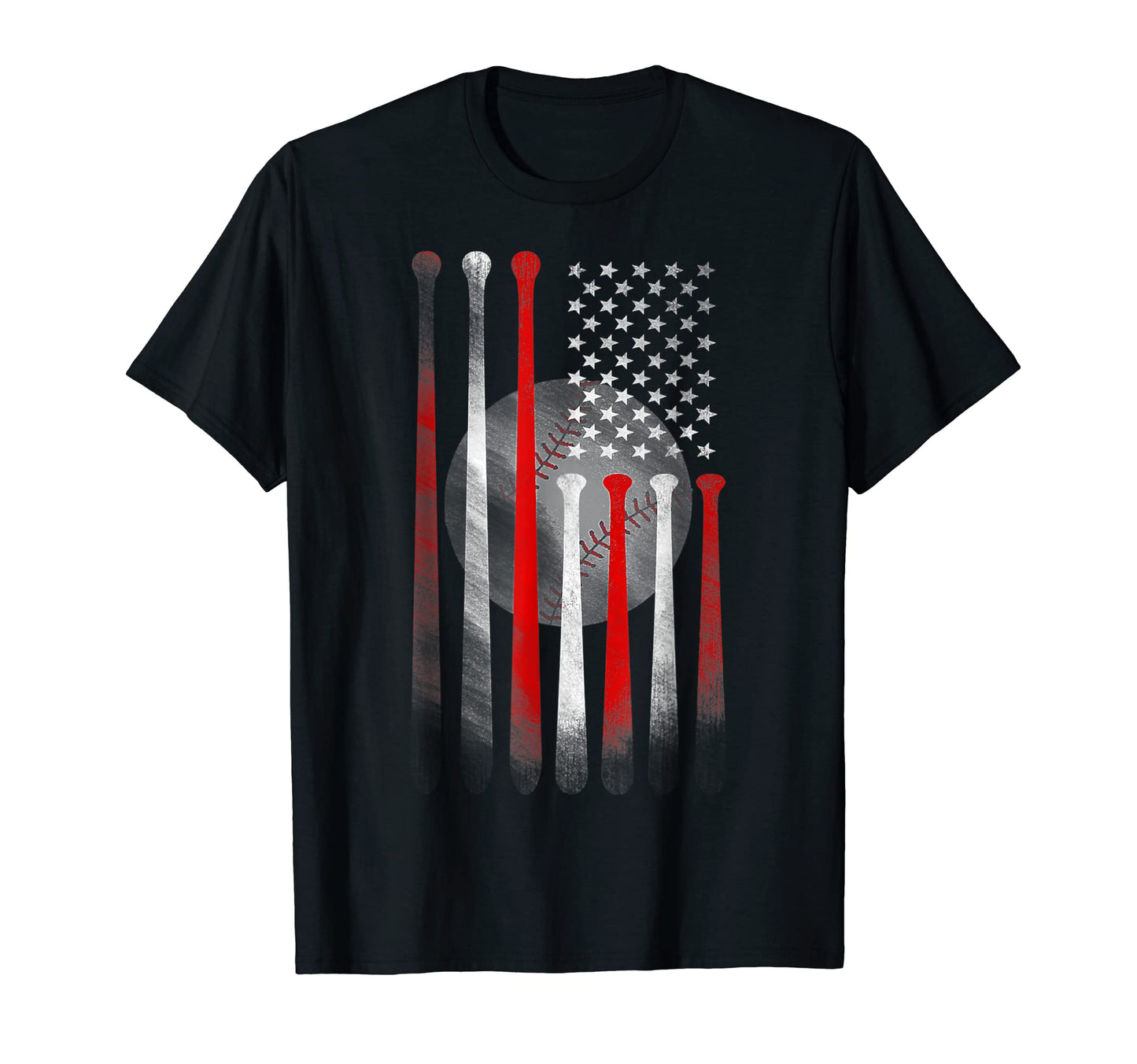 American Flag Baseball Flag Dad Mom T-Shirt - Minimalist Print Men Women - T-Shirt, Sweatshirt, Hoodie