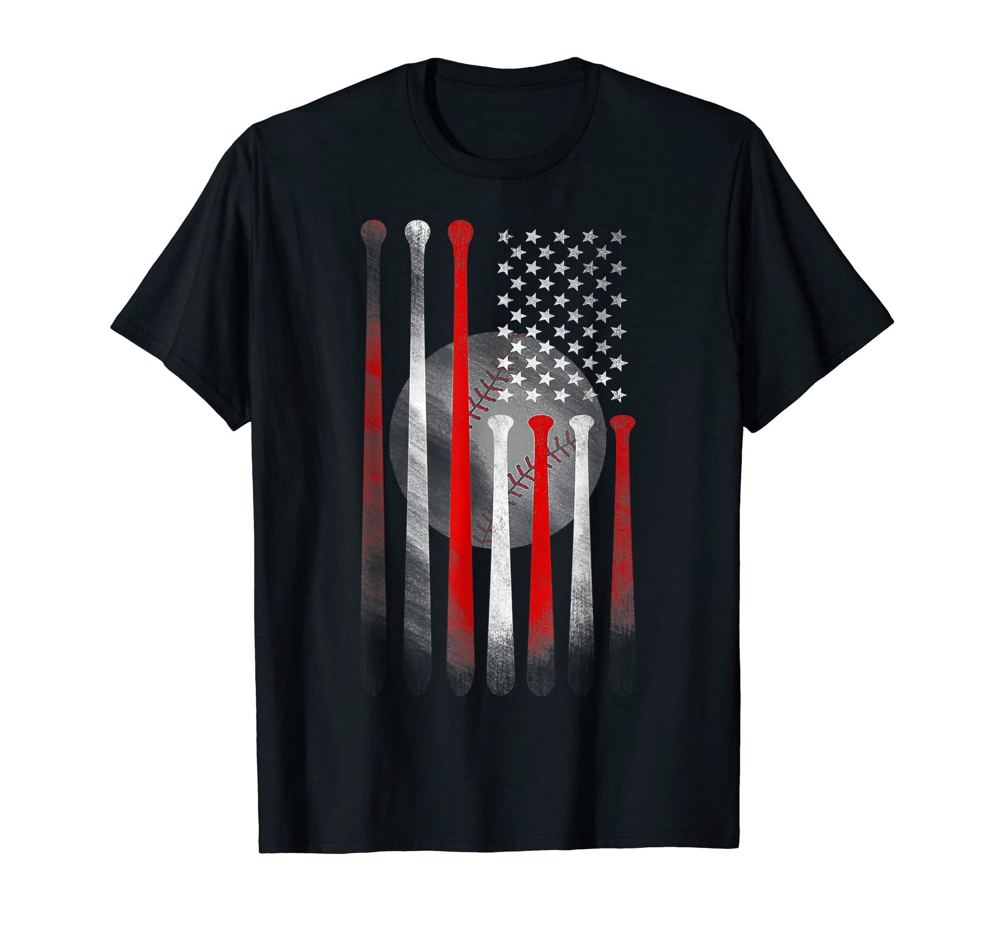 American Flag Baseball Flag Dad Mom T-Shirt - Minimalist Print Men Women - T-Shirt, Sweatshirt, Hoodie