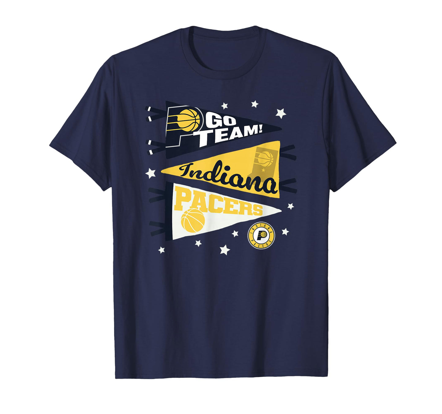 Nba Indiana Pacers Team Pennant Flags T-Shirt - Graphic Print Men Women - T-Shirt, Sweatshirt, Hoodie