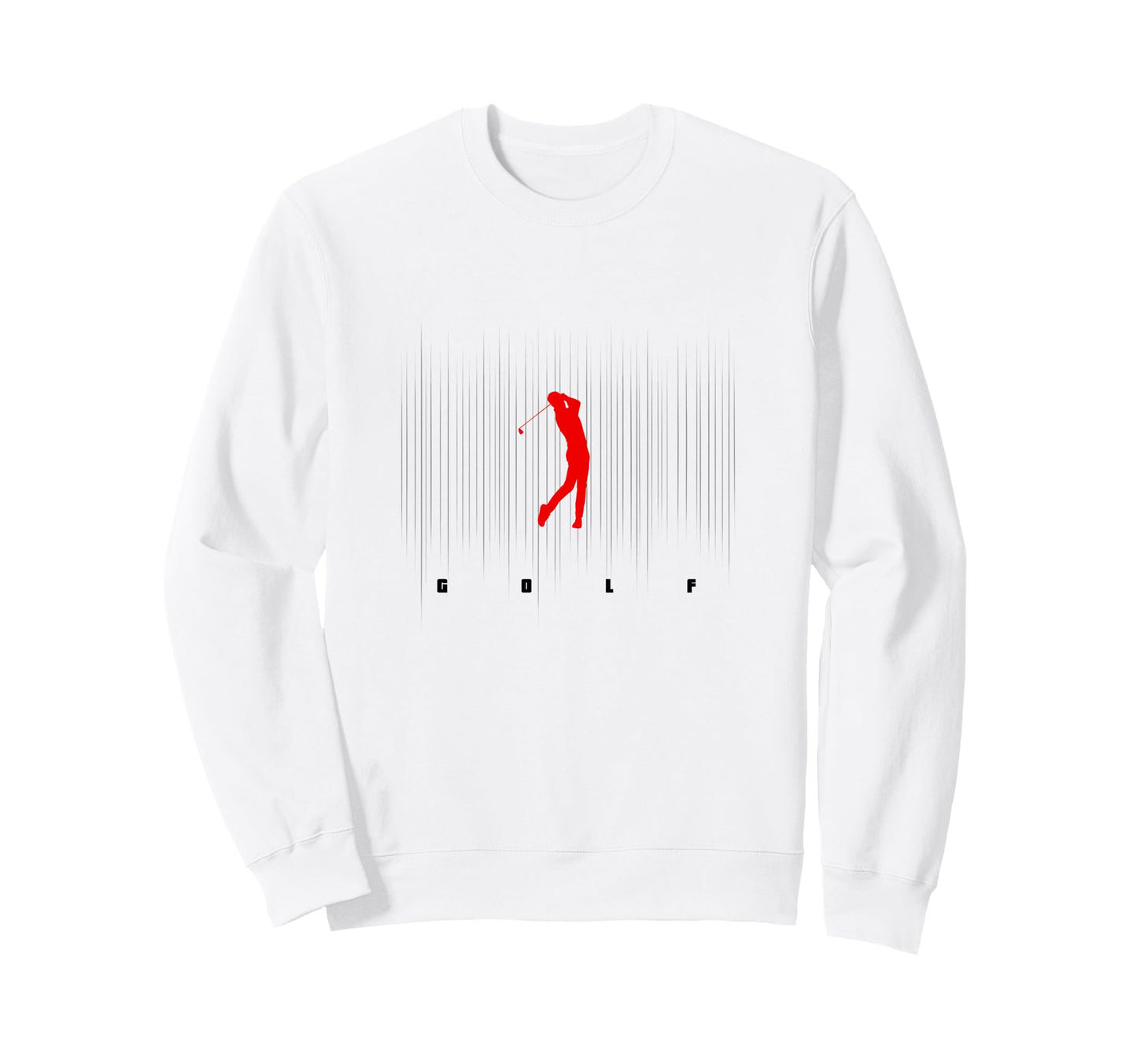 Golf Logo Motif Golfing White Sweatshirt - Trendy Graphic Unisex - T-Shirt, Sweatshirt, Hoodie