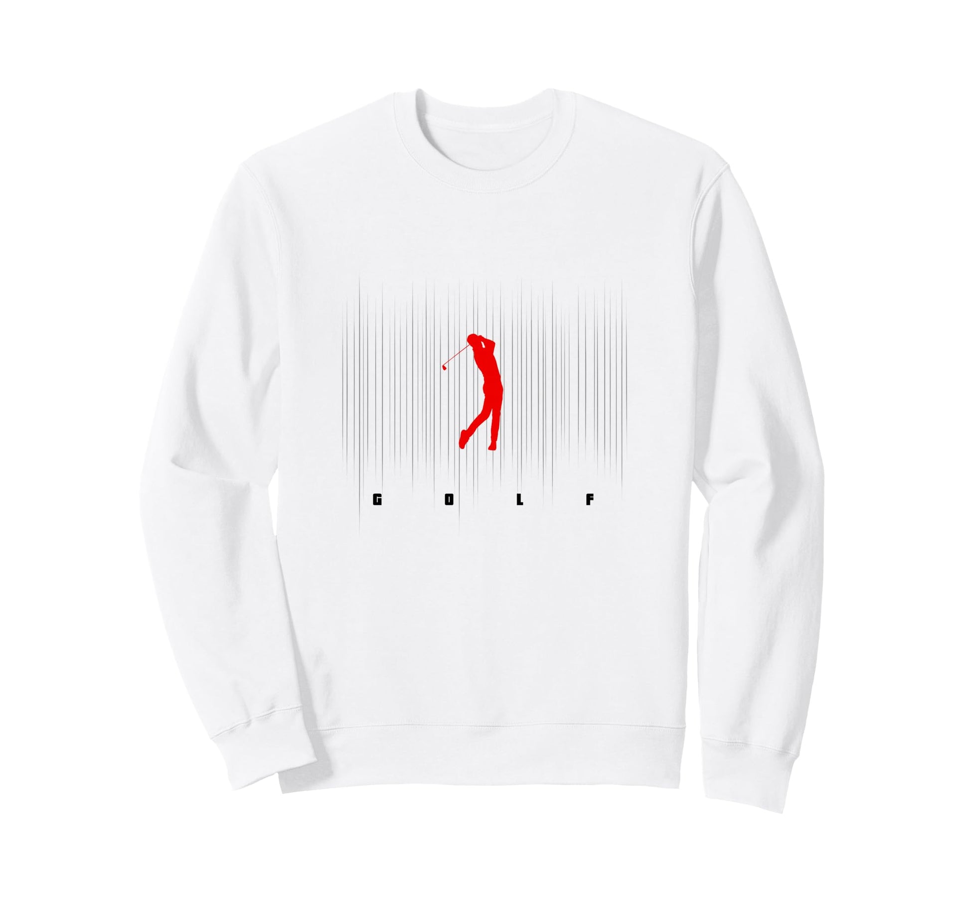 Golf Logo Motif Golfing White Sweatshirt - Trendy Graphic Unisex - T-Shirt, Sweatshirt, Hoodie