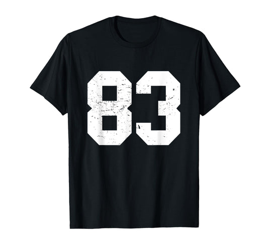 83 Sports Fan Player Number 83 Game T-Shirt - Aesthetic Graphic for Adults - T-Shirt, Sweatshirt, Hoodie